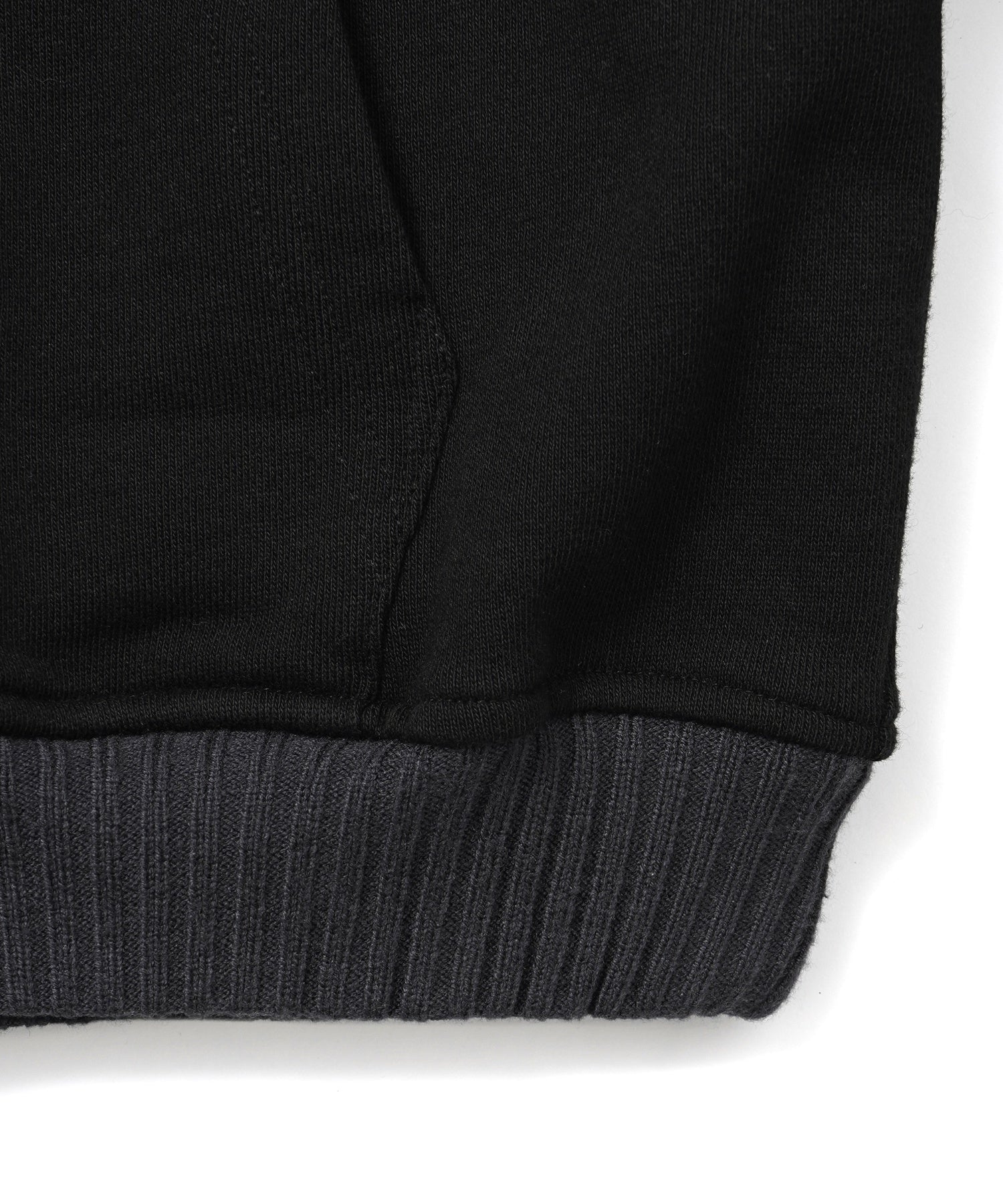 SWEAT AND KNIT ZIP UP HOODIE