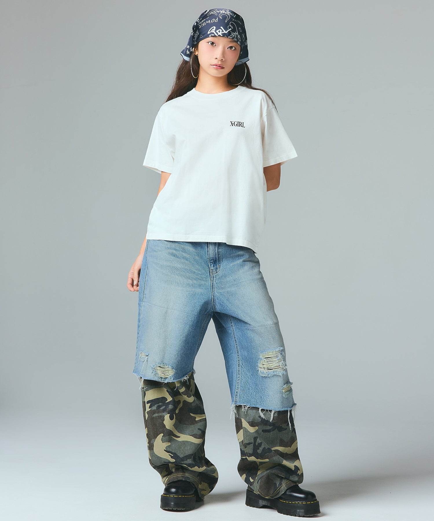 FADED CAMO LAYERED PANTS