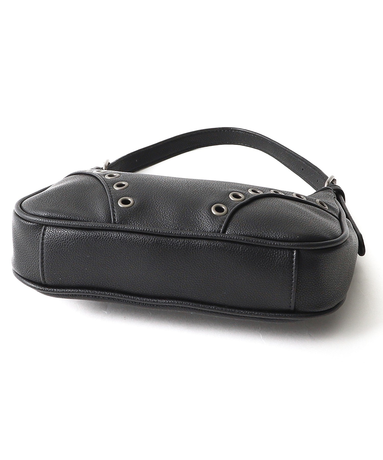 EYELET FAUX LEATHER HAND BAG