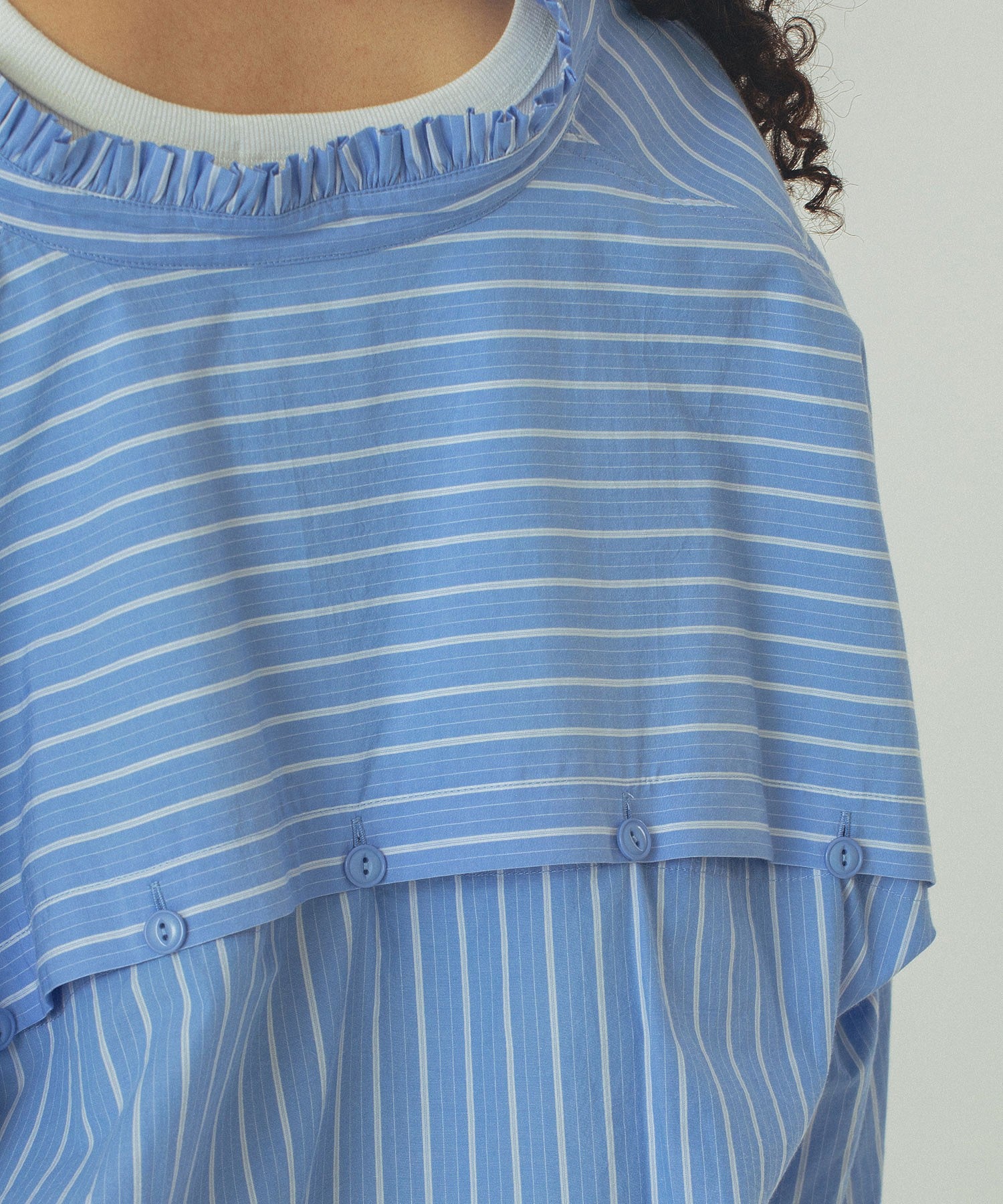 GENE HEAVENS/BACK OPEN STRIPE SHIRT