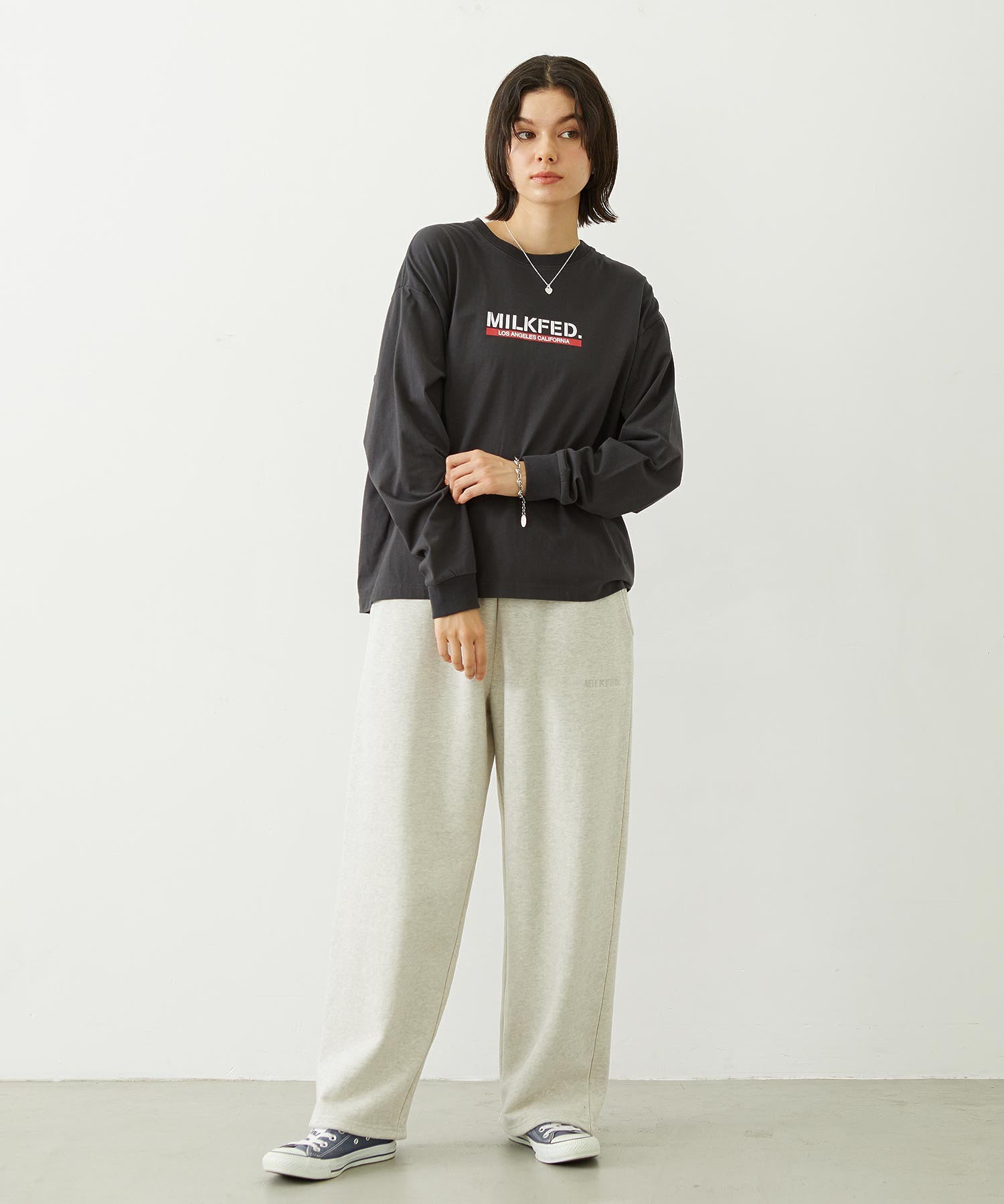 STENCIL CENTER LINE LOGO WIDE L/S TEE