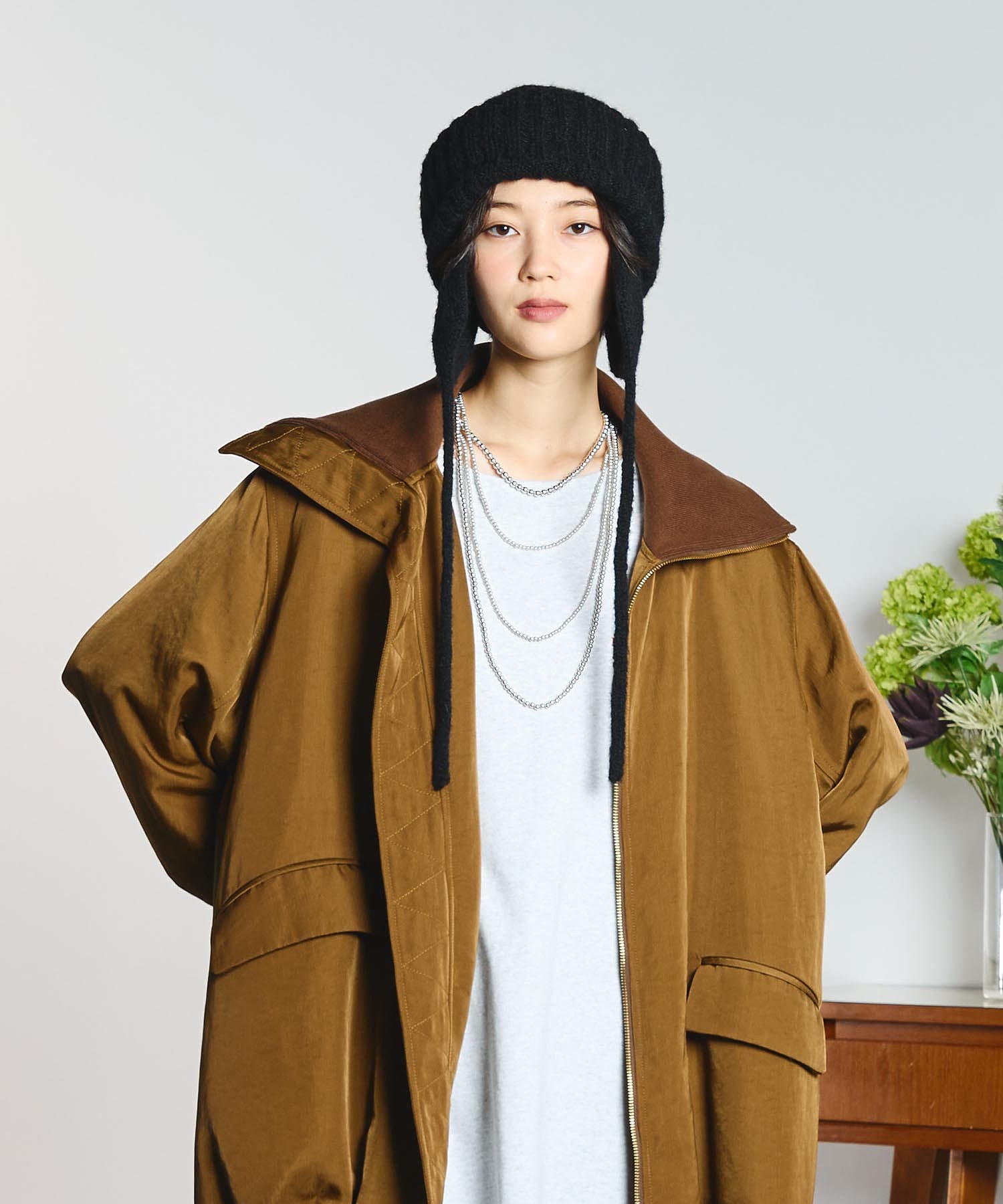 【ROSE BUD別注】EAR FLAP KNIT CAP