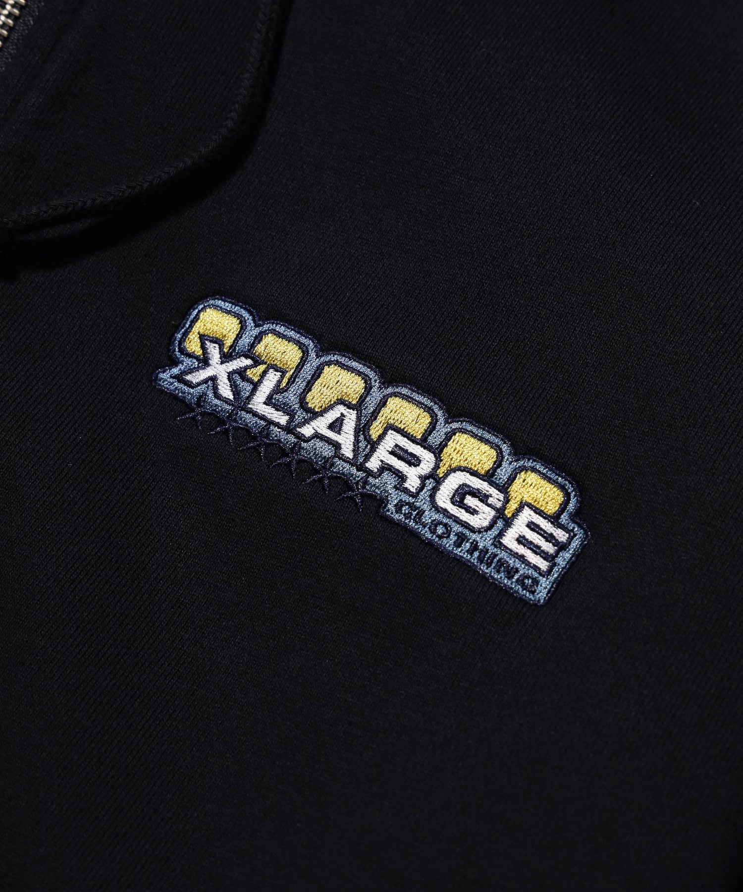 MULTI EMBLEM ZIP UP HOODED SWEATSHIRT