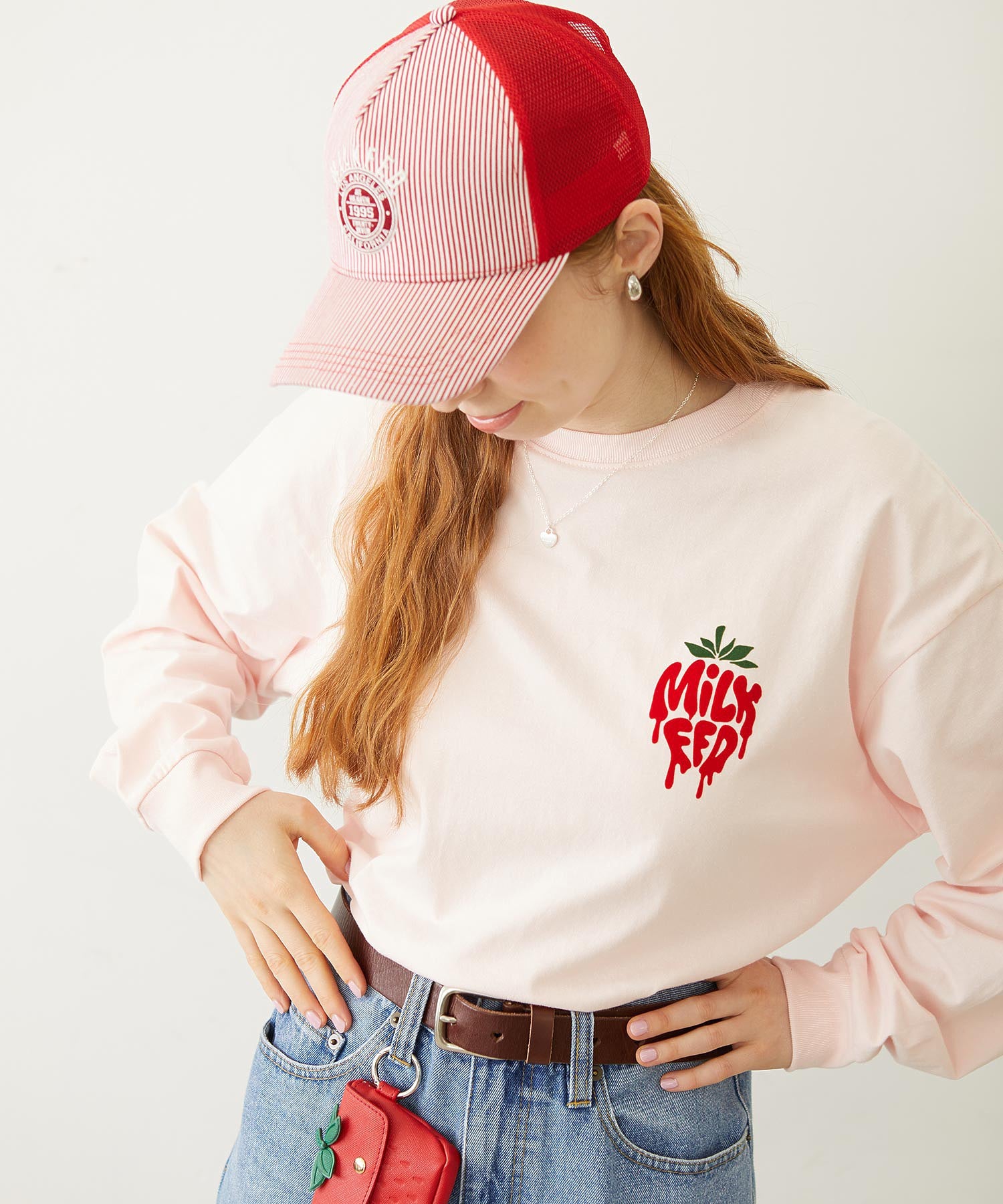 MELTY STRAWBERRY WIDE L/S TEE