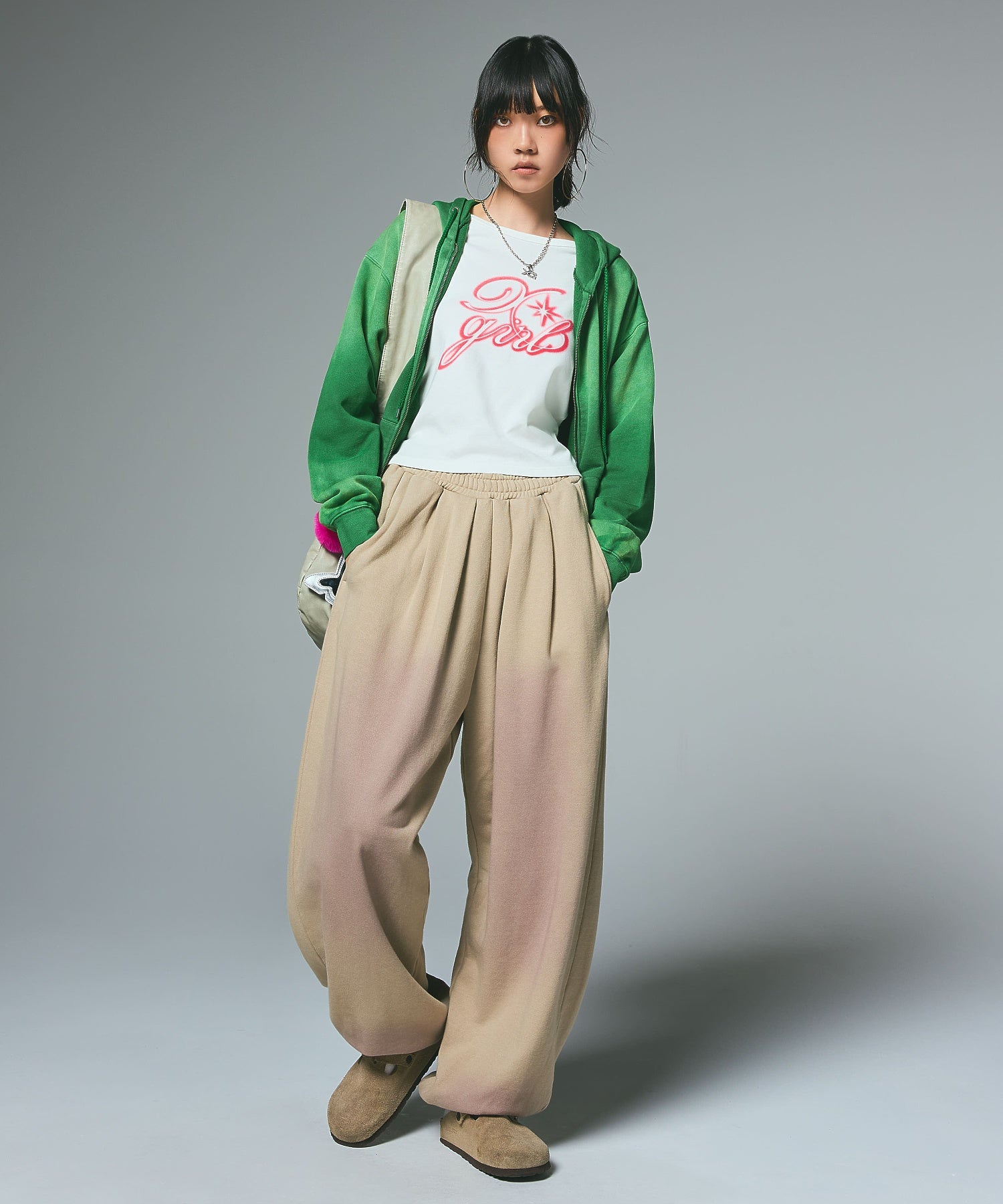 SPRAY PRINT BALLOON SWEAT PANTS