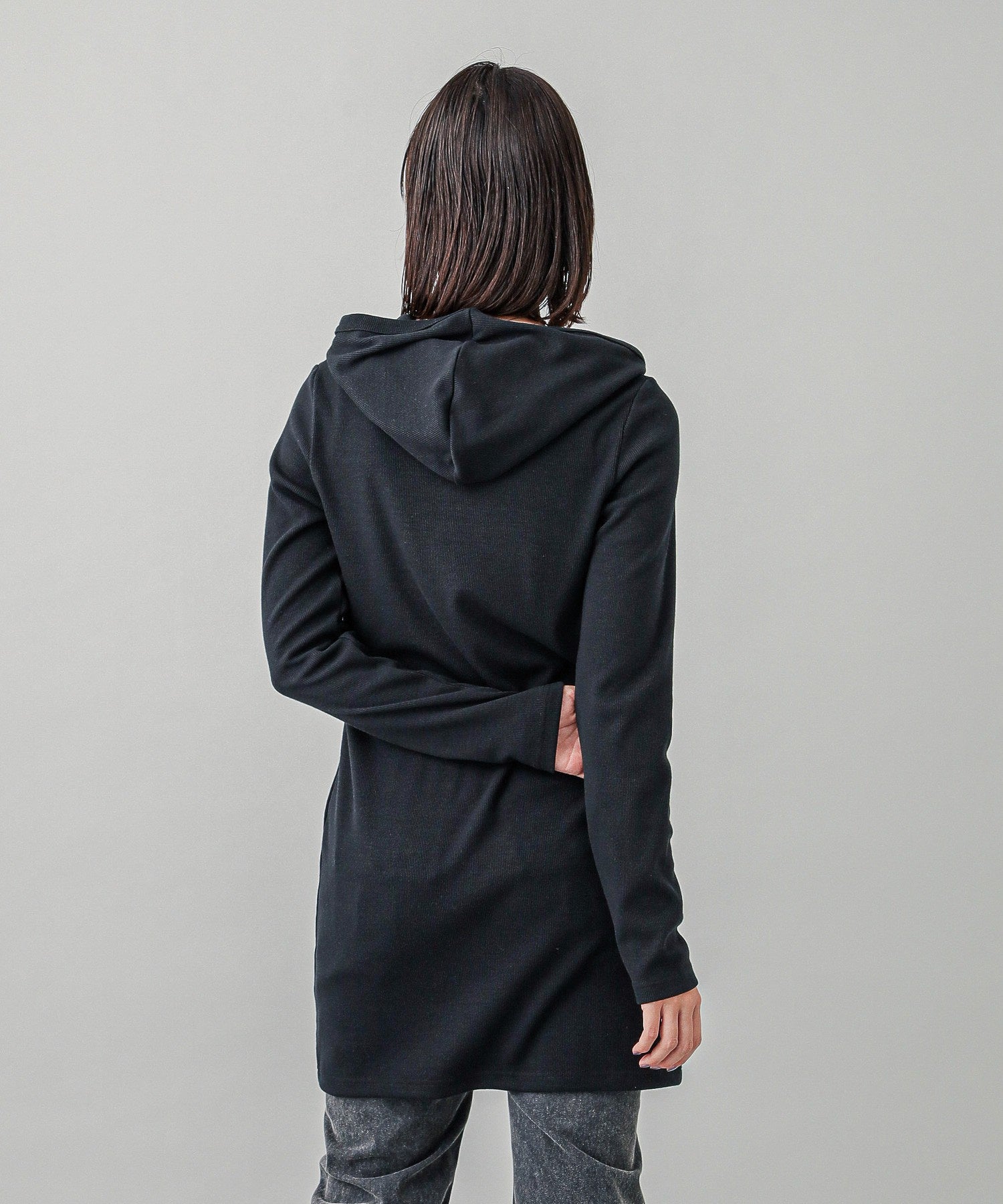 RIB HOODIE DRESS