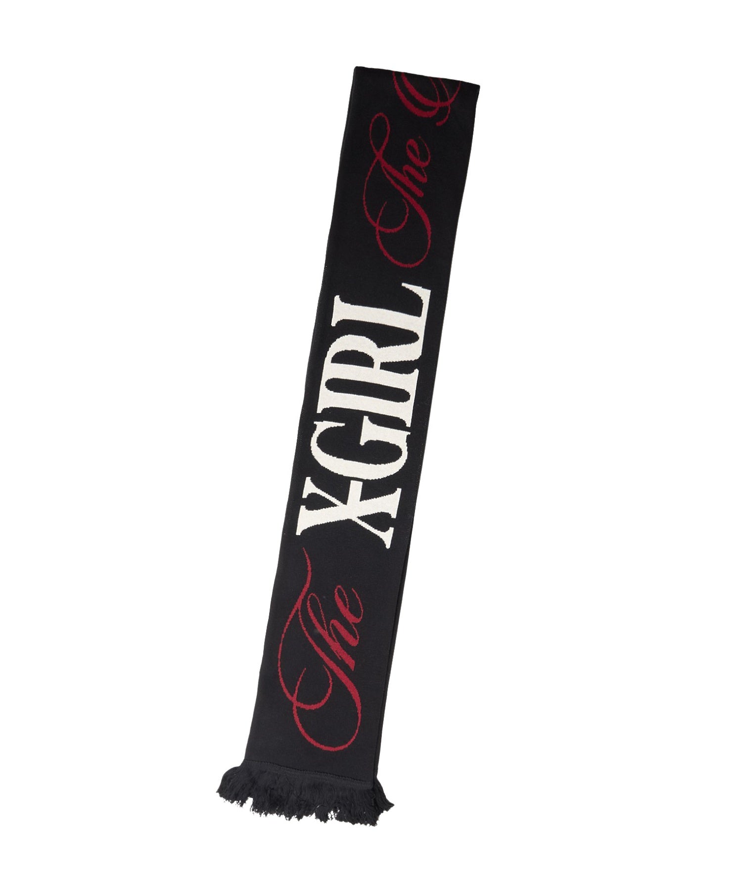 MIXED FONT LOGO KNIT SCARF
