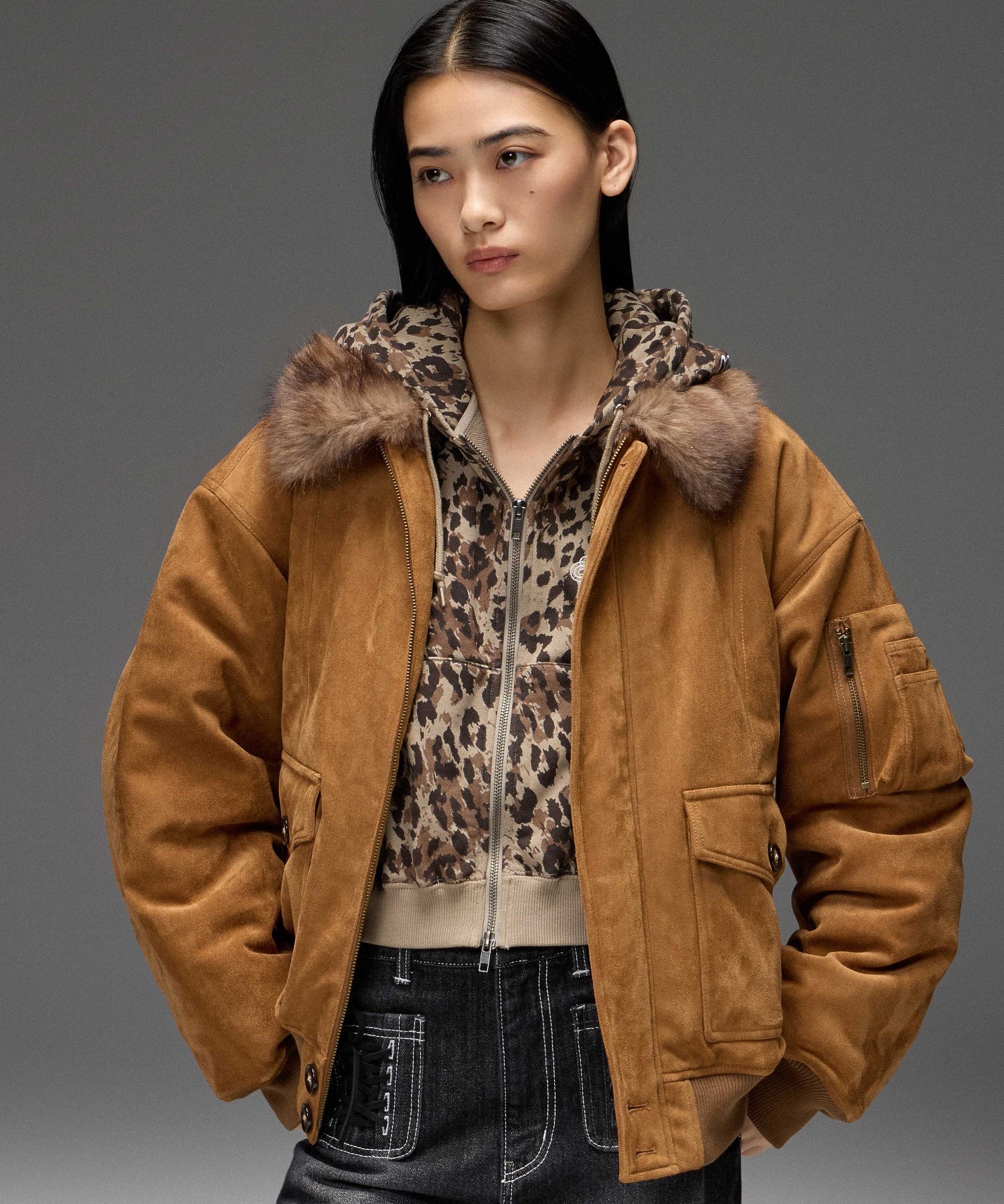 ALL OVER PRINT COMPACT ZIP UP SWEAT HOODIE