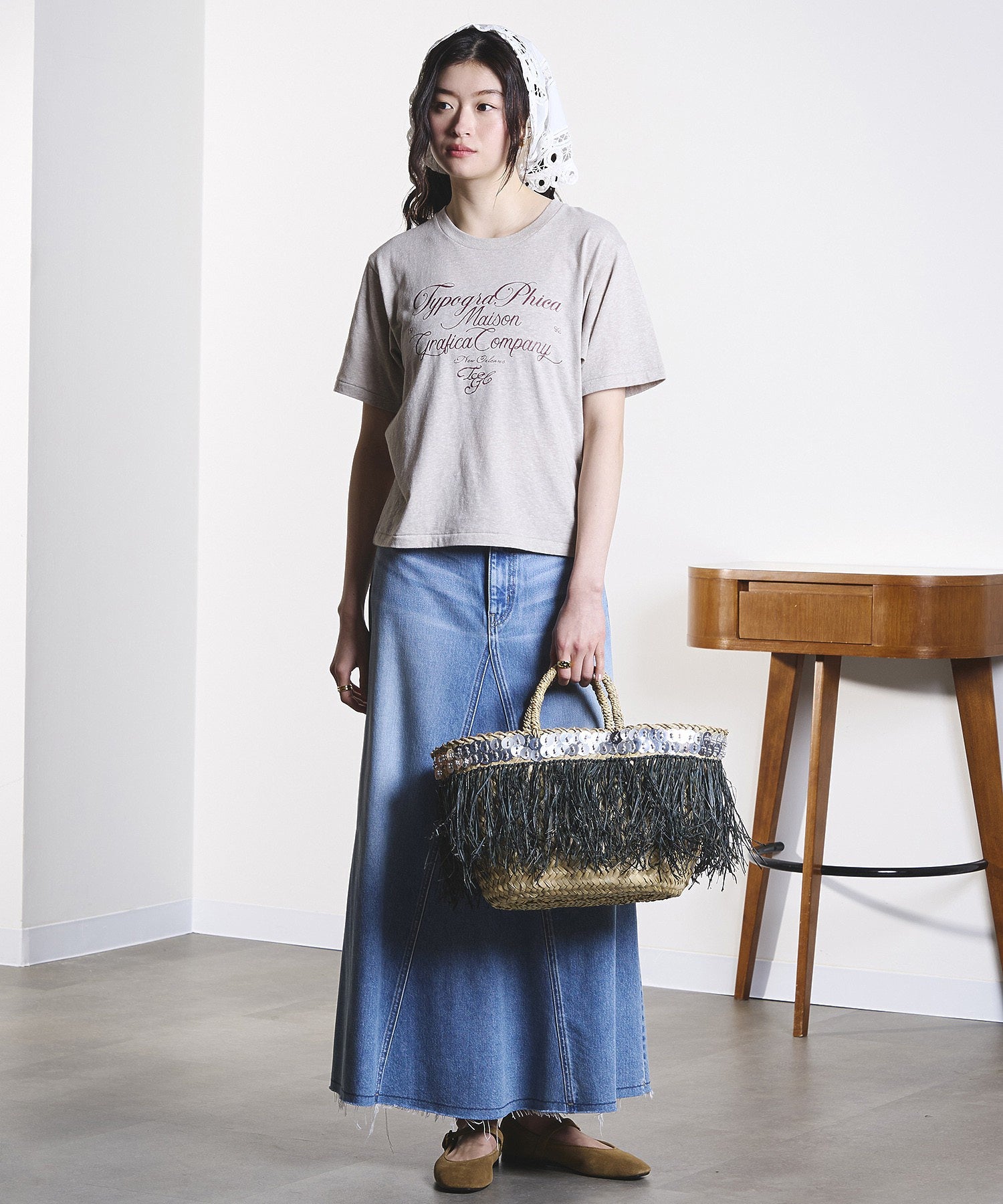 mag.by c/BATTEN LACE SCARF