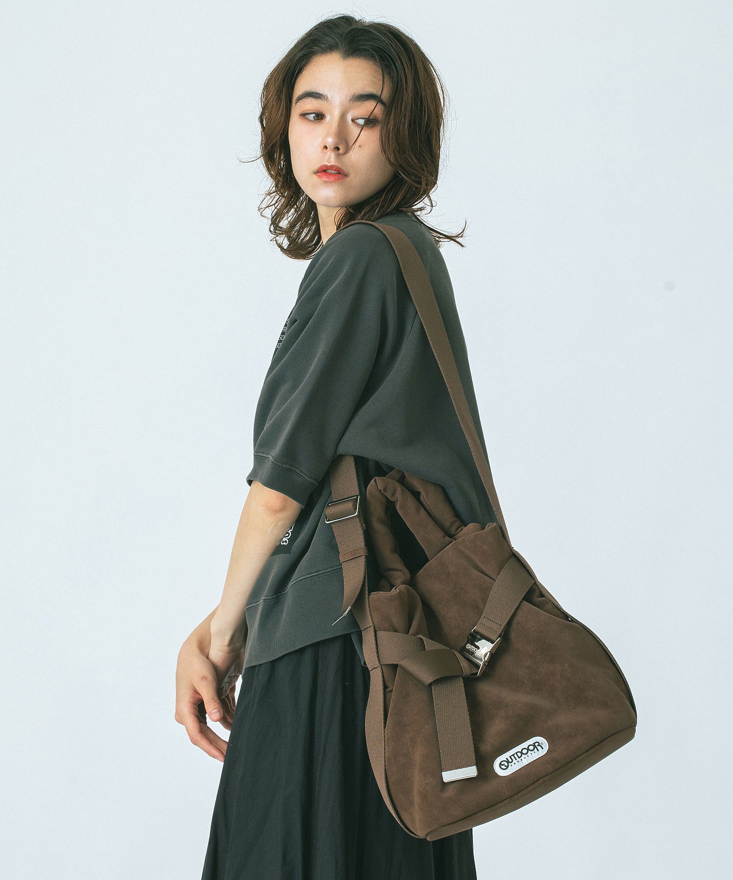 【ブルー・ブラウンROSE BUD別注カラー】OUTDOOR PRODUCTS/2WAY BELT BAG