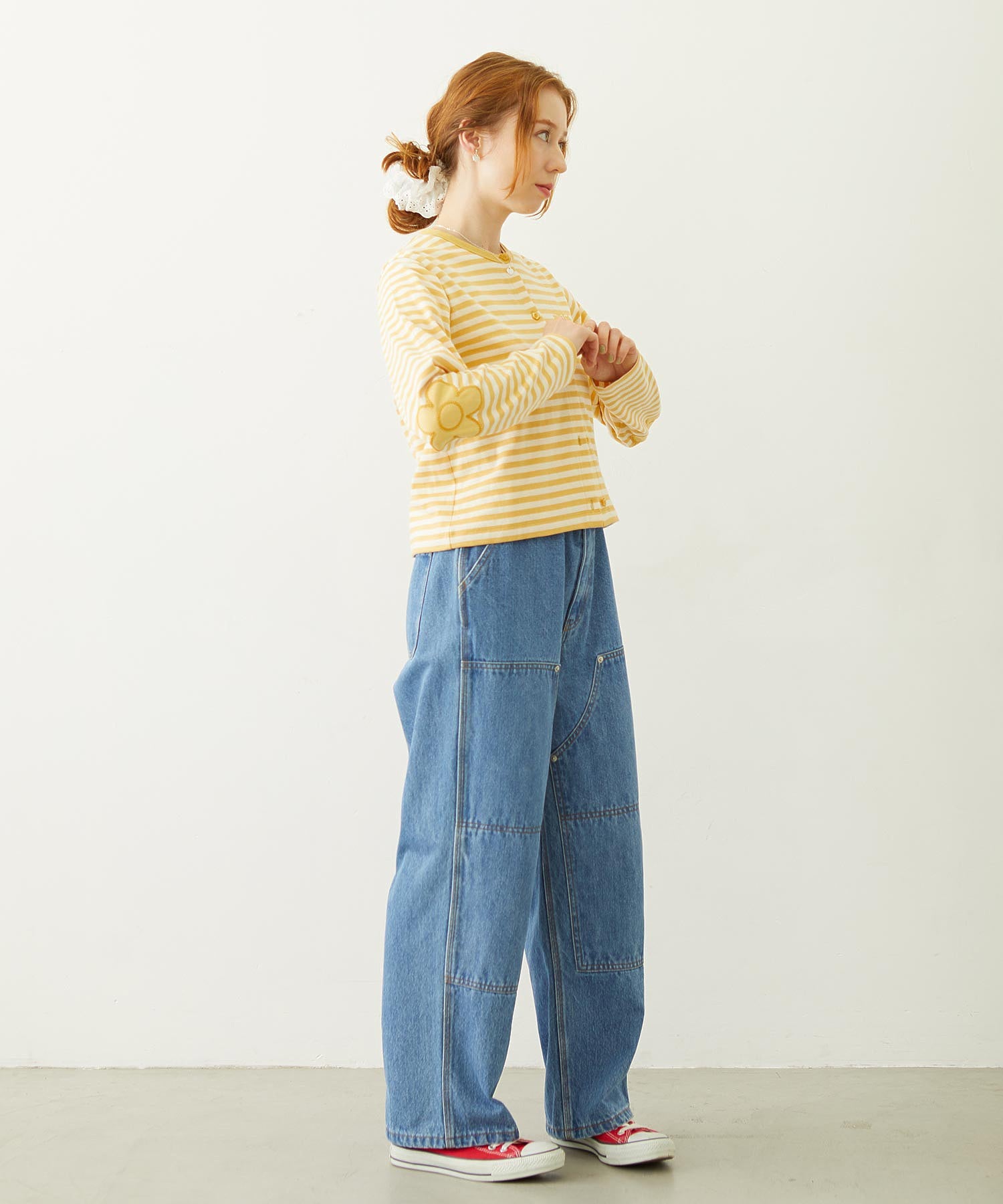 FLOWER ELBOW CARDIGAN