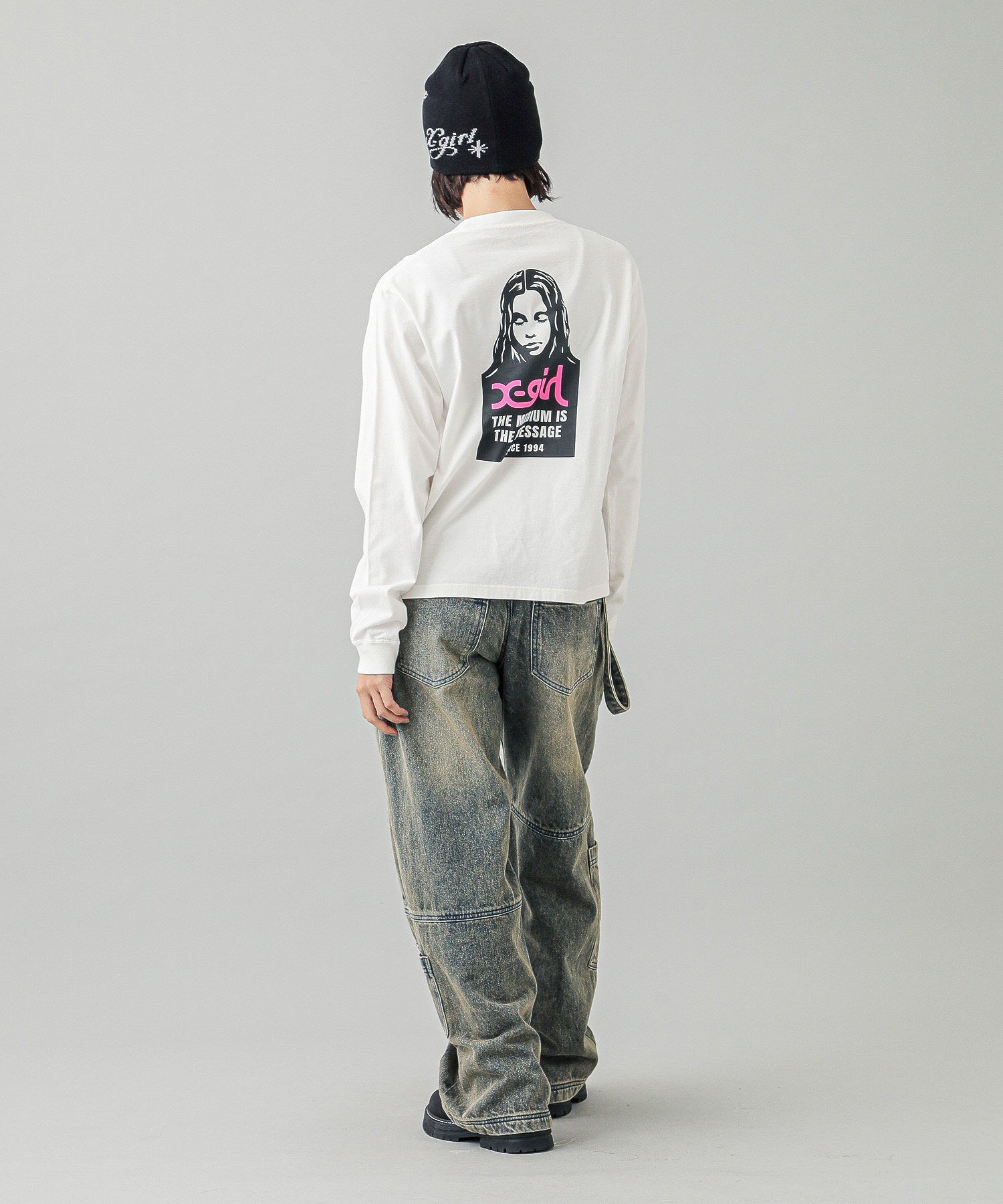 MESSAGE AND FACE L/S TEE