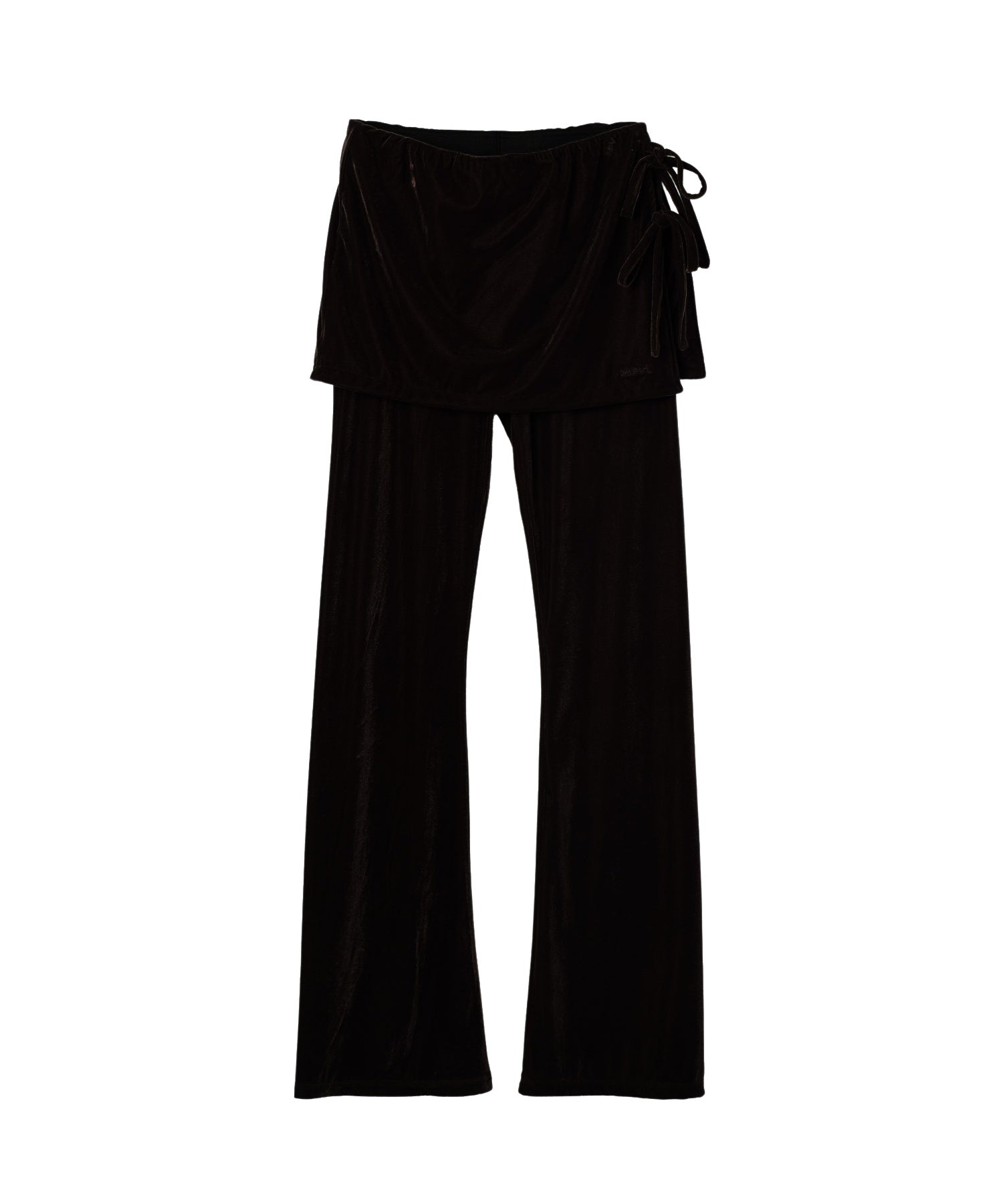 LAYERED STYLE VELOUR PANTS