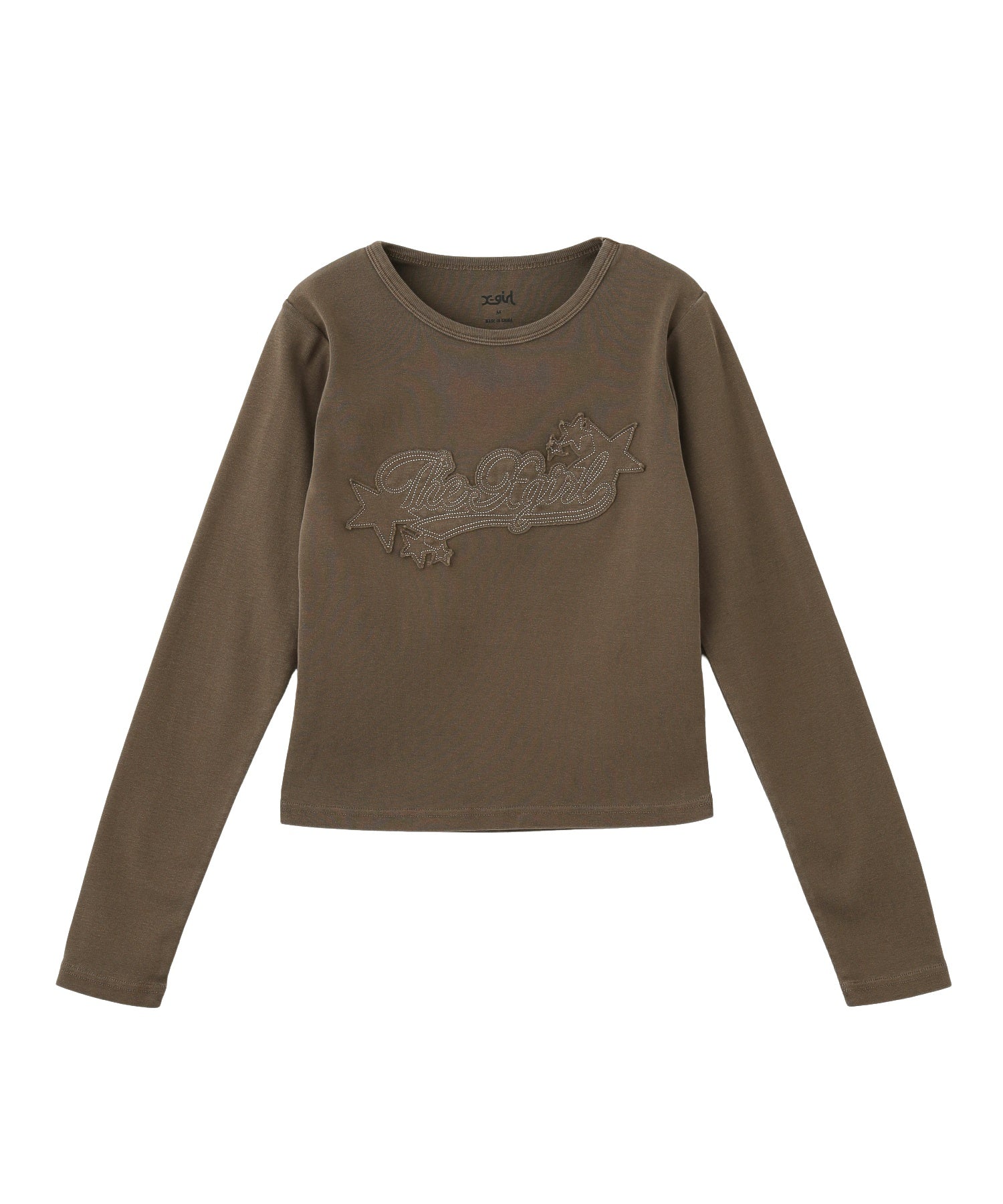 STAR LOGO PATCH FADED L/S COMPACT TOP
