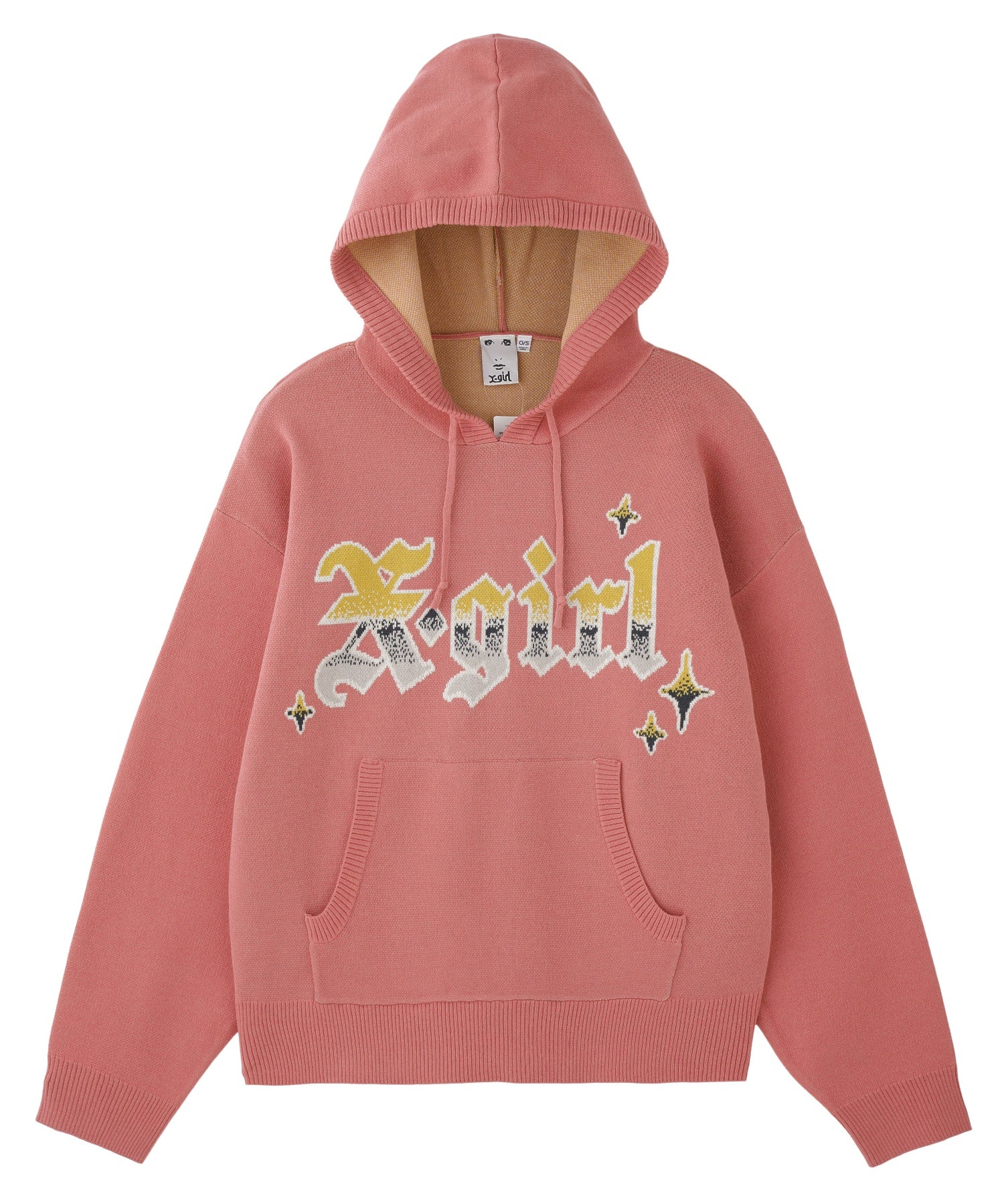 GRADIENT LOGO JACQUARD KNIT HOODIE