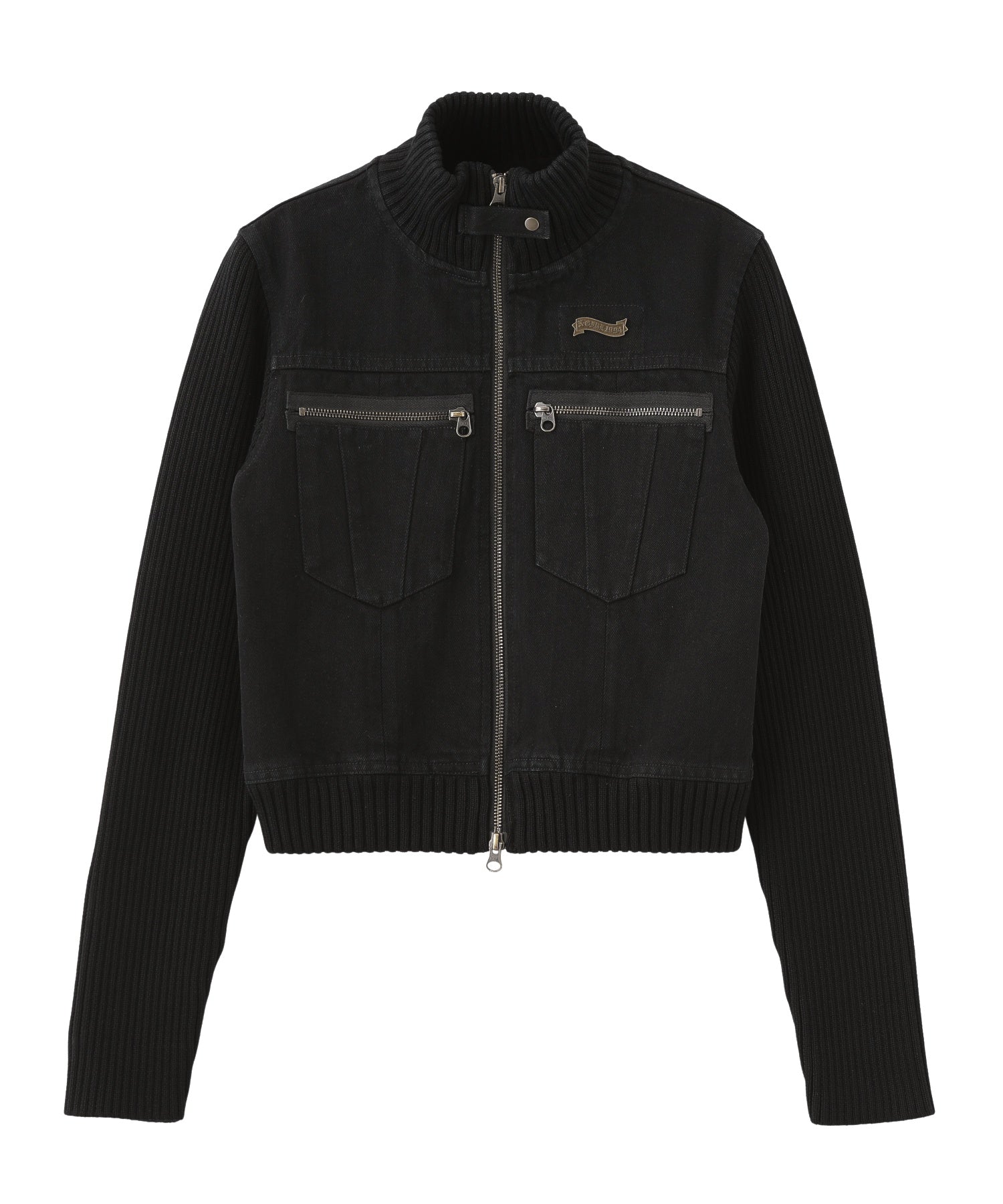 FADED RIBBED SLEEVE JACKET