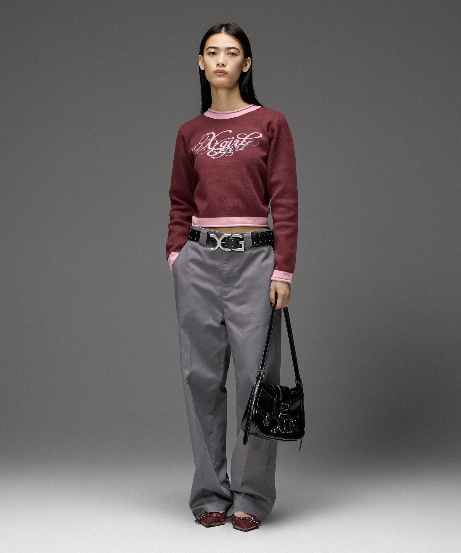 XG LOGO PLATE SHOULDER BAG