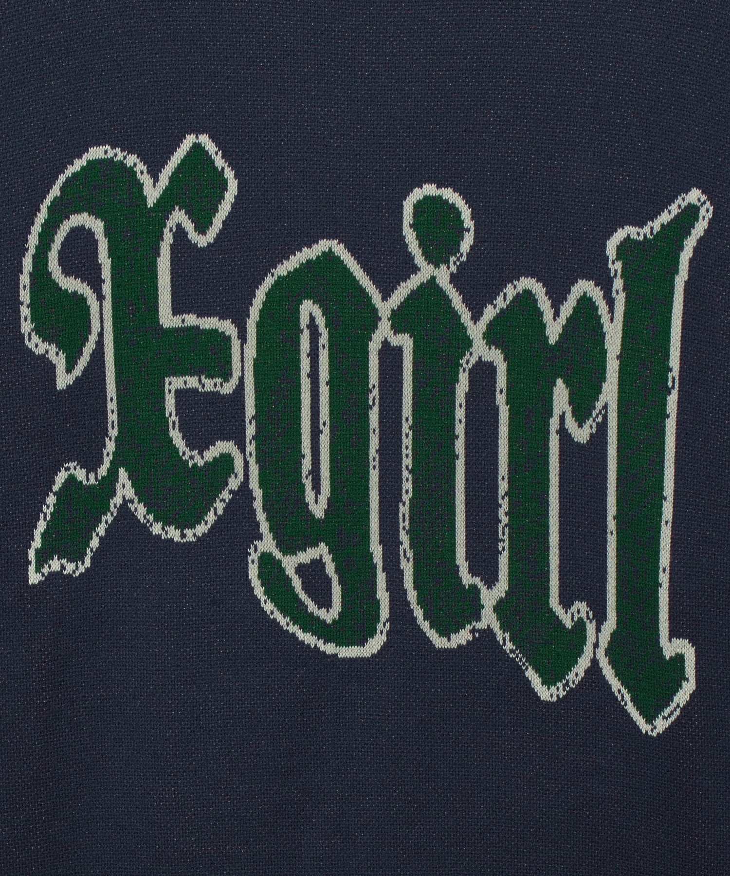 SCRATCHED LOGO JACQUARD KNIT TOP