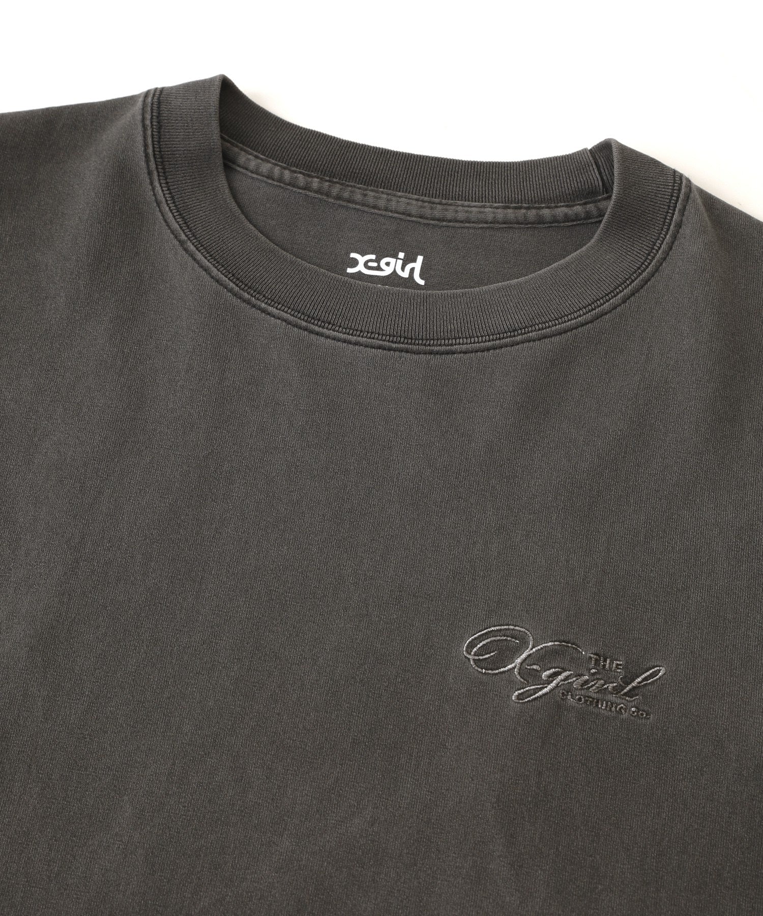 PIGMENT DYED FACE AND LOGO SQUARE PATCH L/S TEE