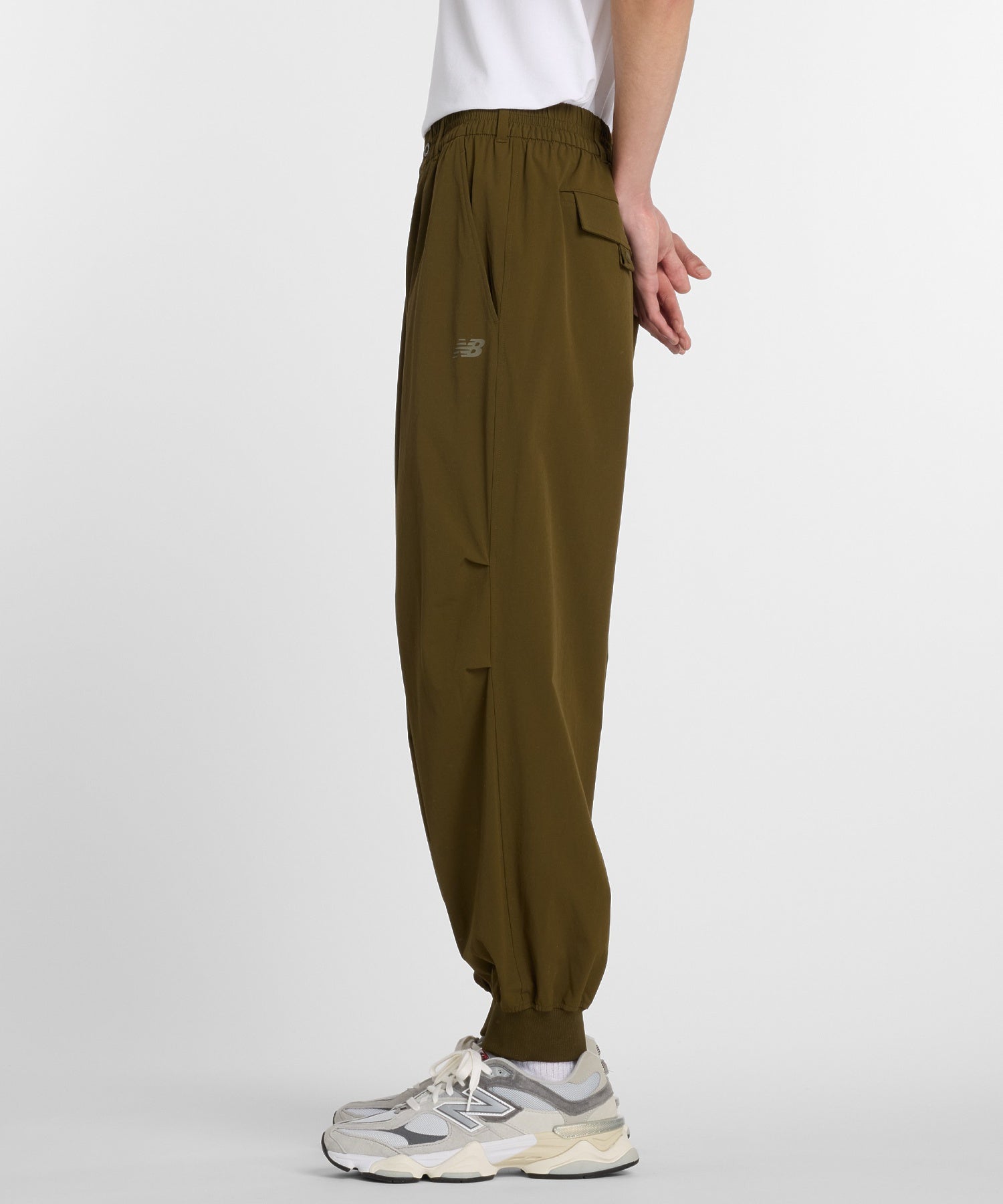 NEW BALANCE/ニューバランス/NB Grey jogger ribbed pants MB61X6WZ