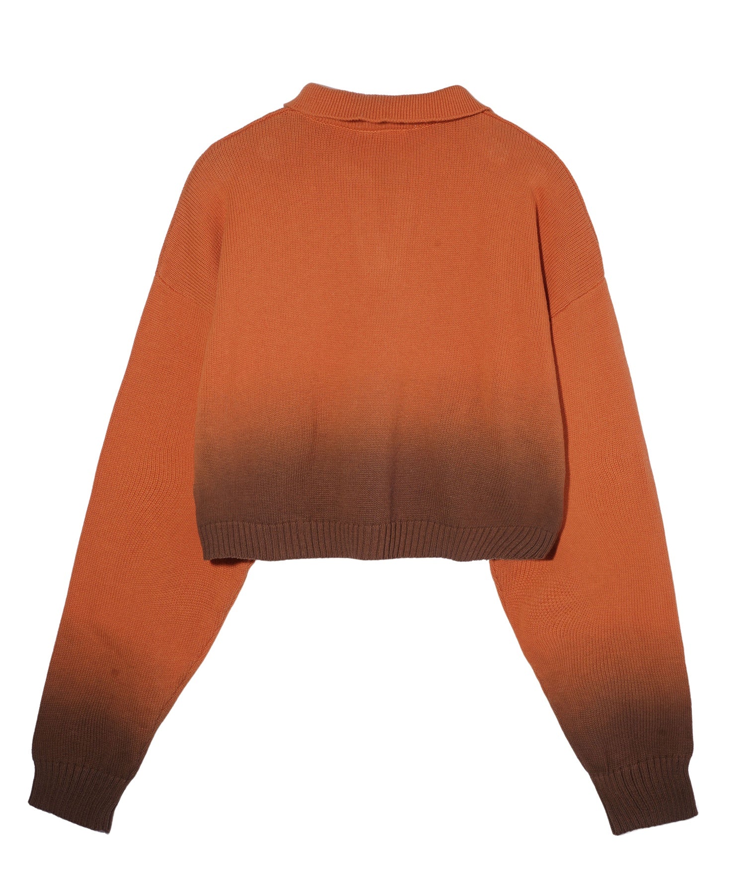 DIP DYE CROPED KNIT TOP