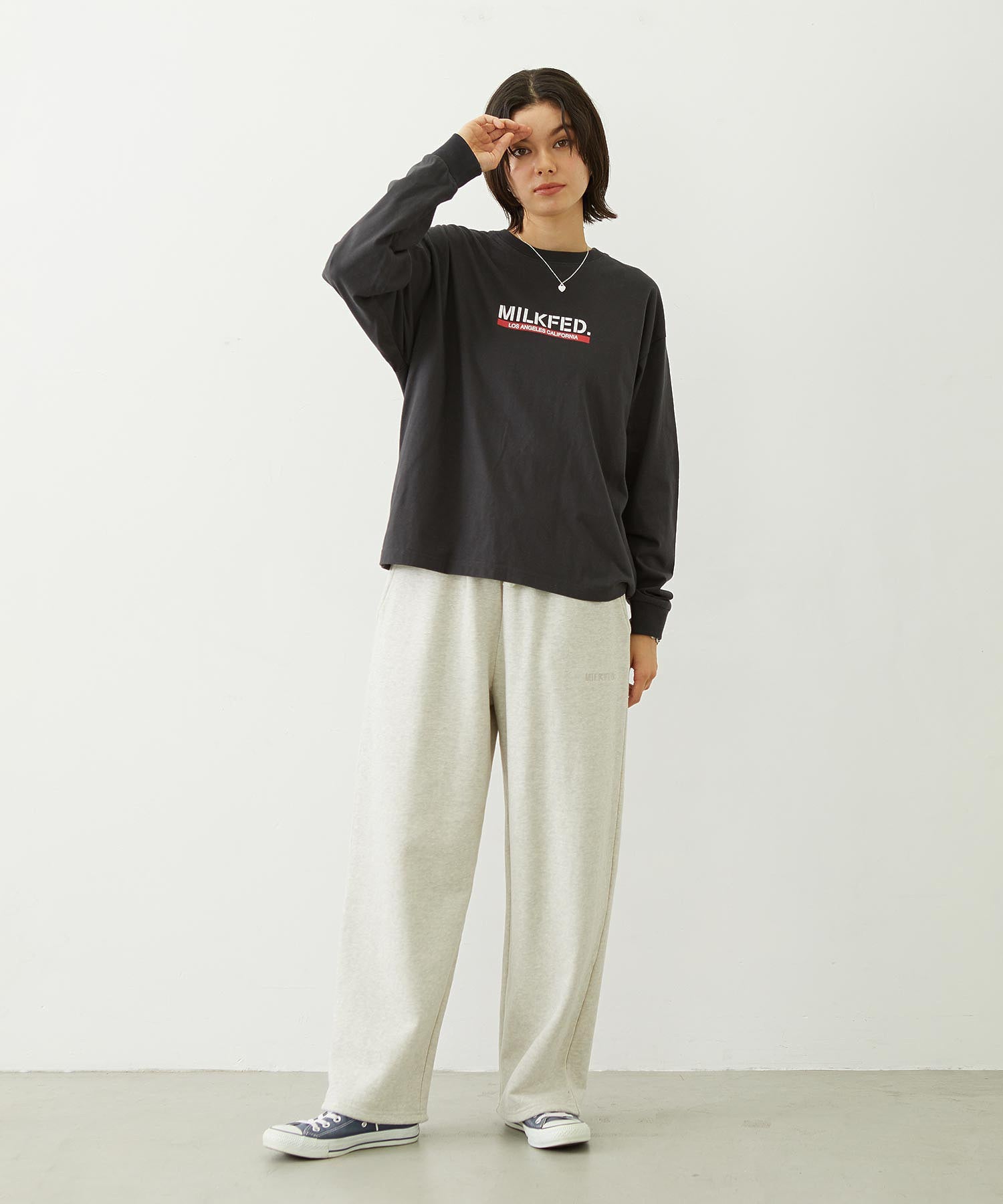 STENCIL CENTER LINE LOGO WIDE L/S TEE