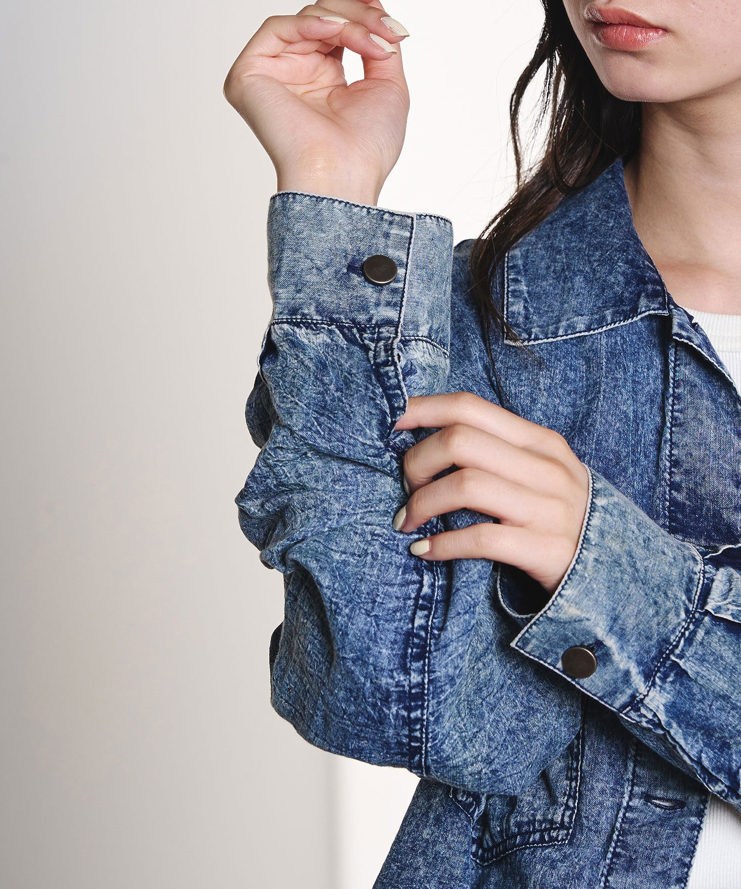 DENIM LIKE L/S SHIRT