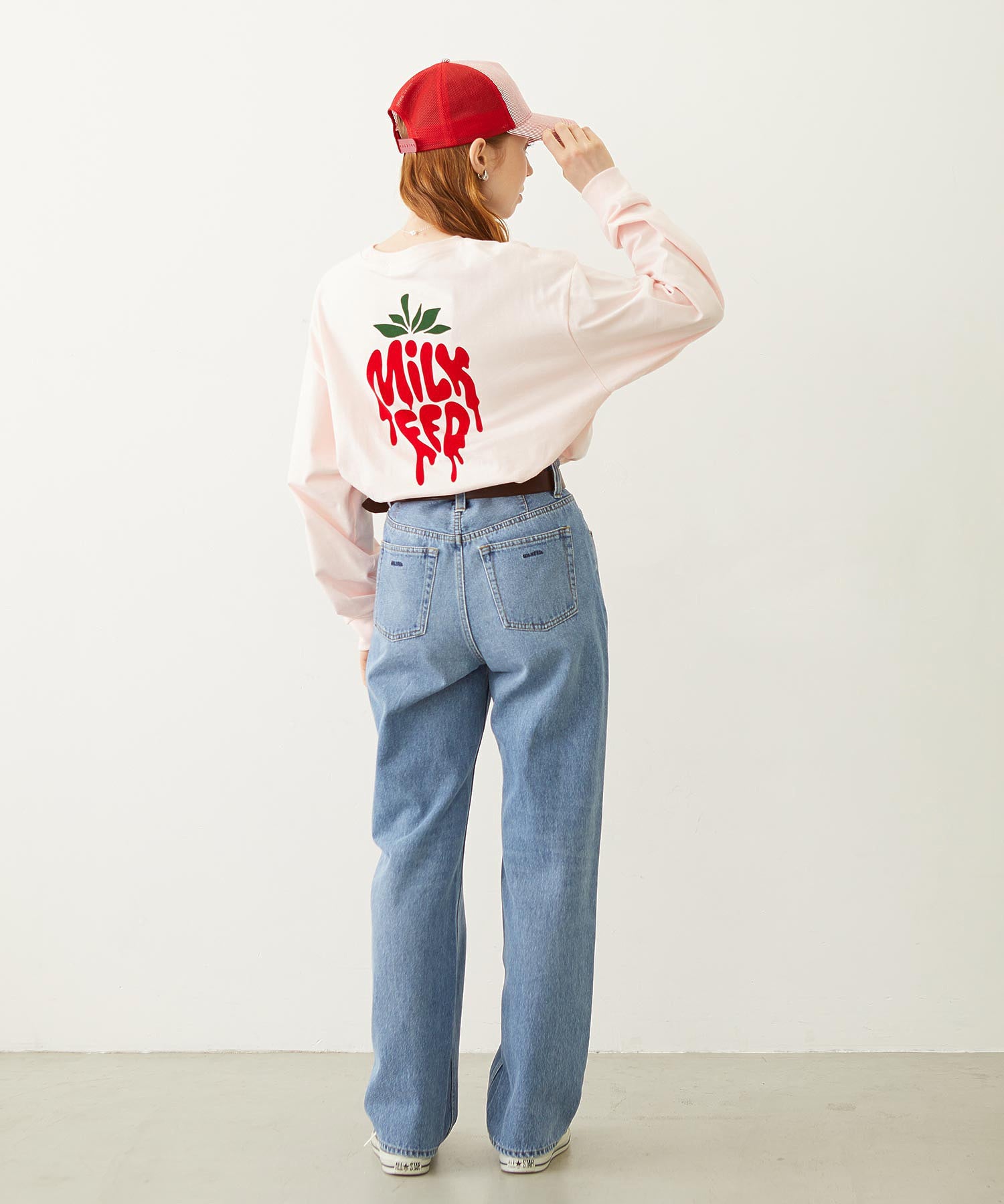 MILKFED. EMBROIDERED DENIM PANTS