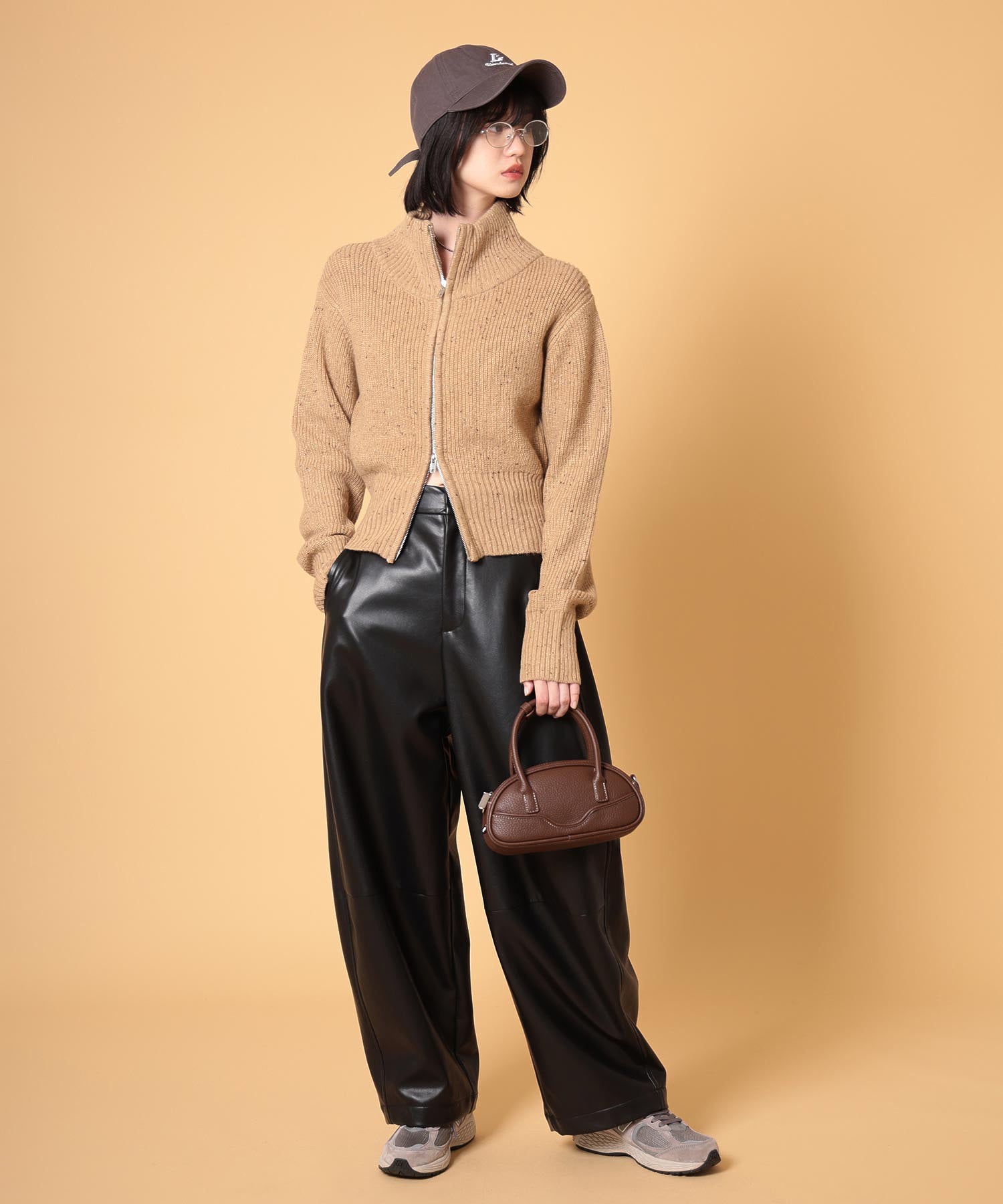 ネップジップアップセーター