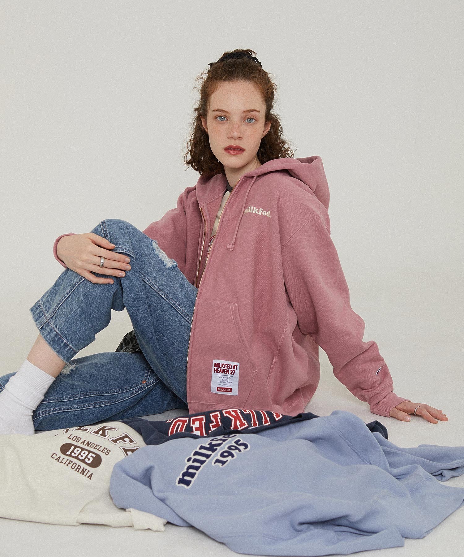 MILKFED.×CHAMPION SWEAT ZIP HOODIE