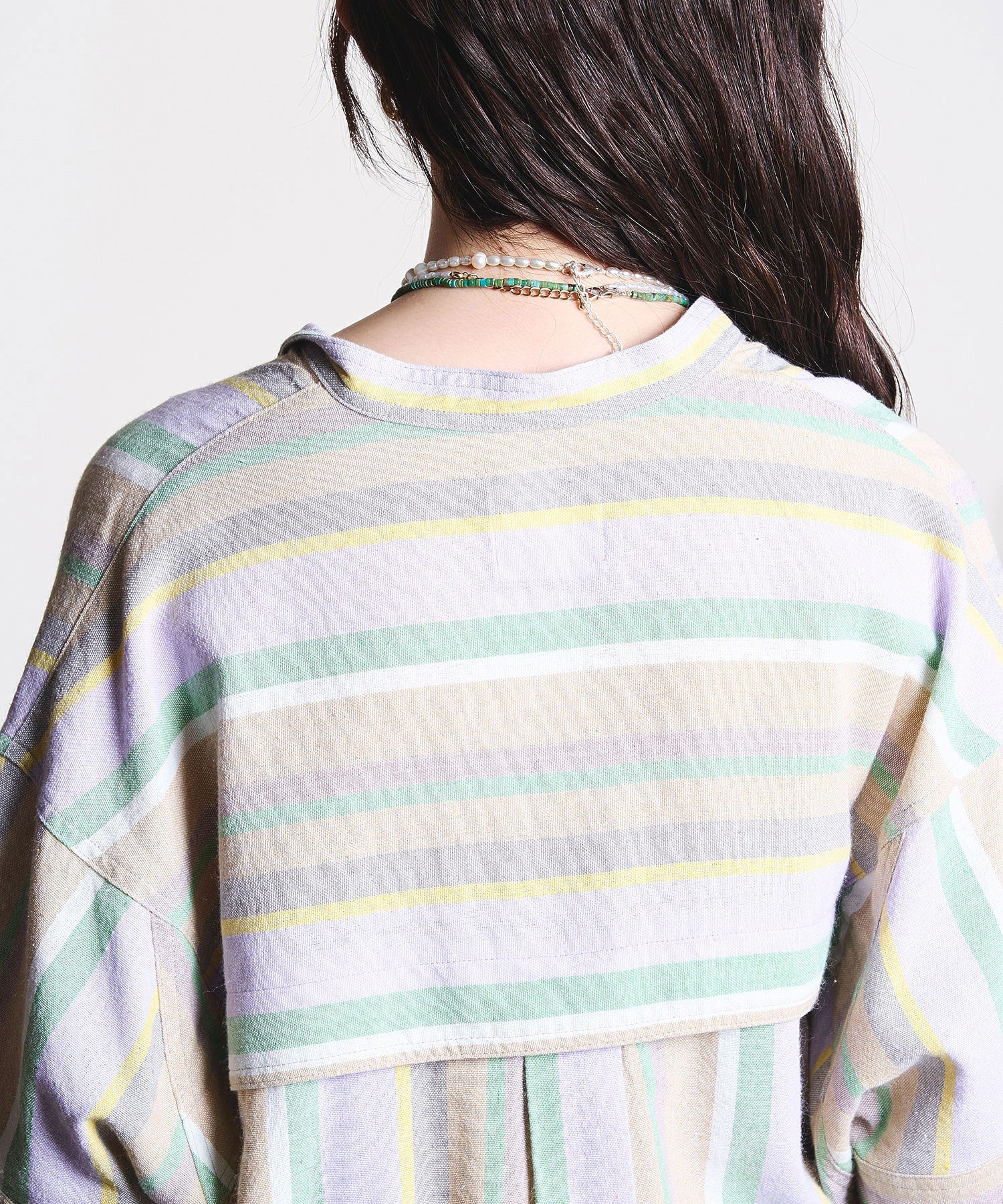 GENE HEAVENS/PANEL STRIPE S/S SHIRT