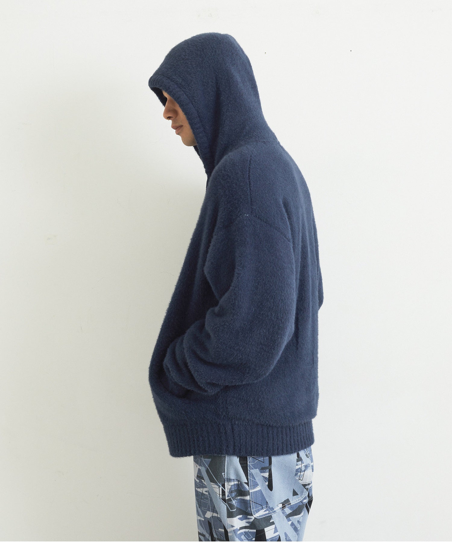 JACQUARD HOODED SWEATER