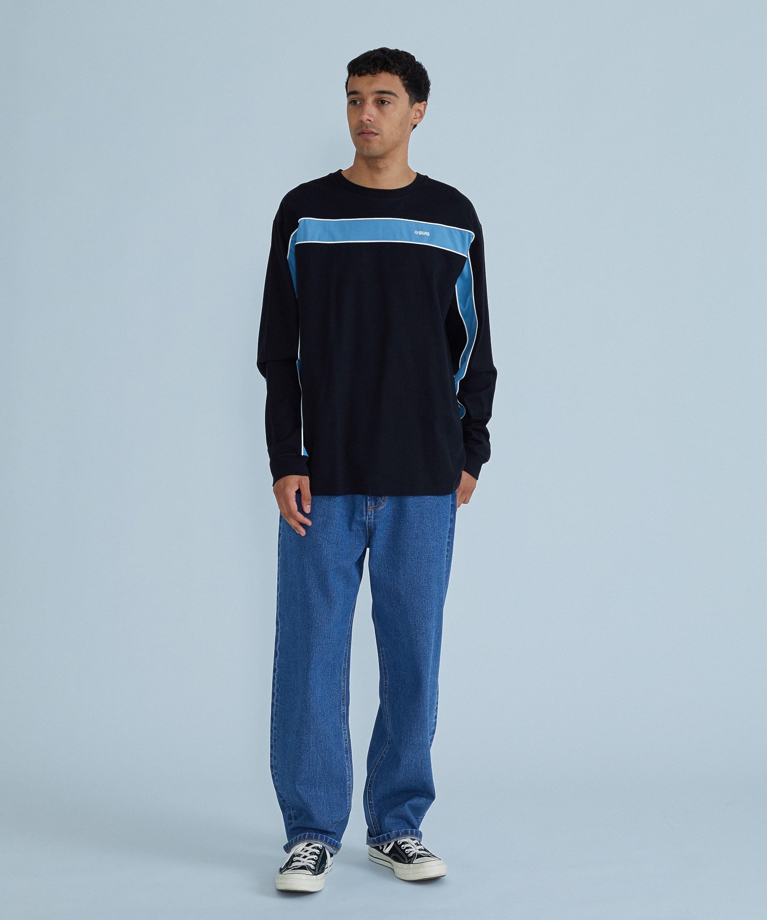 SINGLE STRIPED L/S TEE
