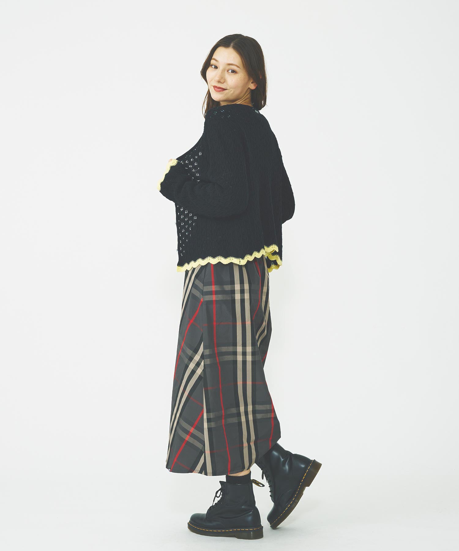 PLAID LONG SKIRT