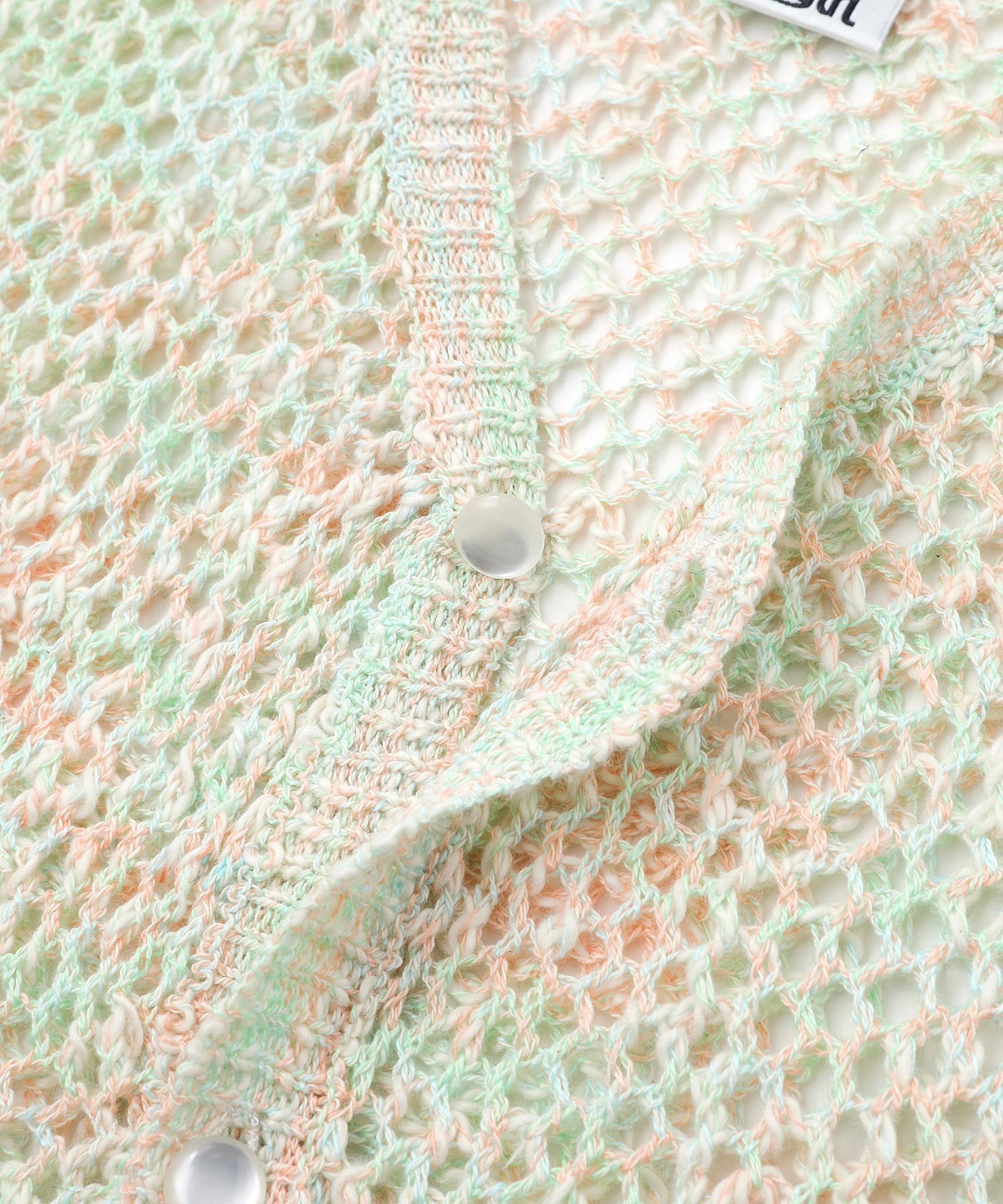 OPENWORK KNIT CARDIGAN X-girl