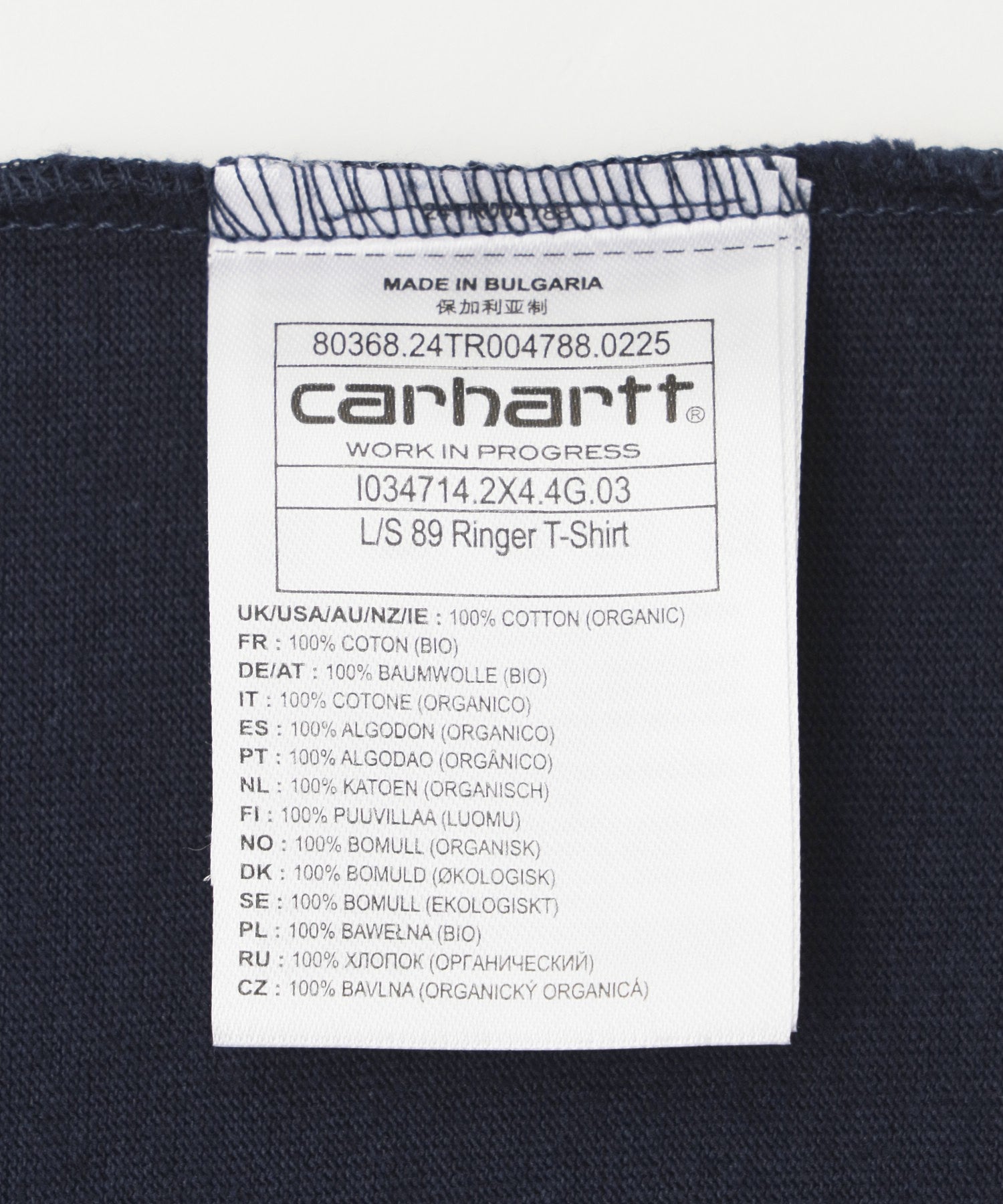 Carhartt WIP/カーハート/L/S 89 RINGER T-SHIRT I034714