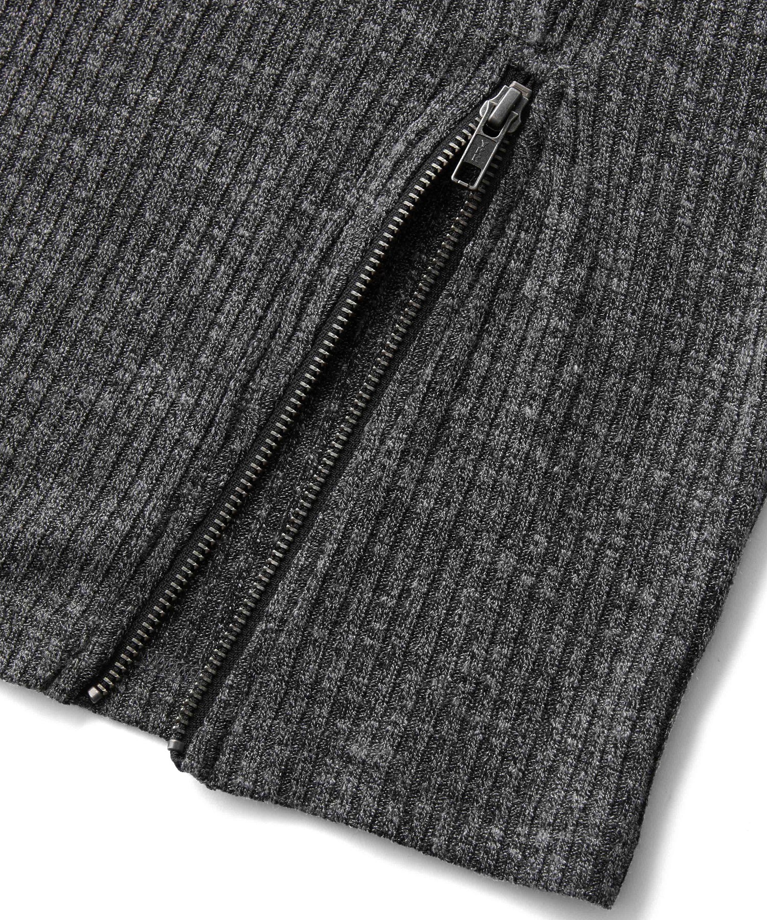 ZIP HEM COMPACT RIBBED TOP