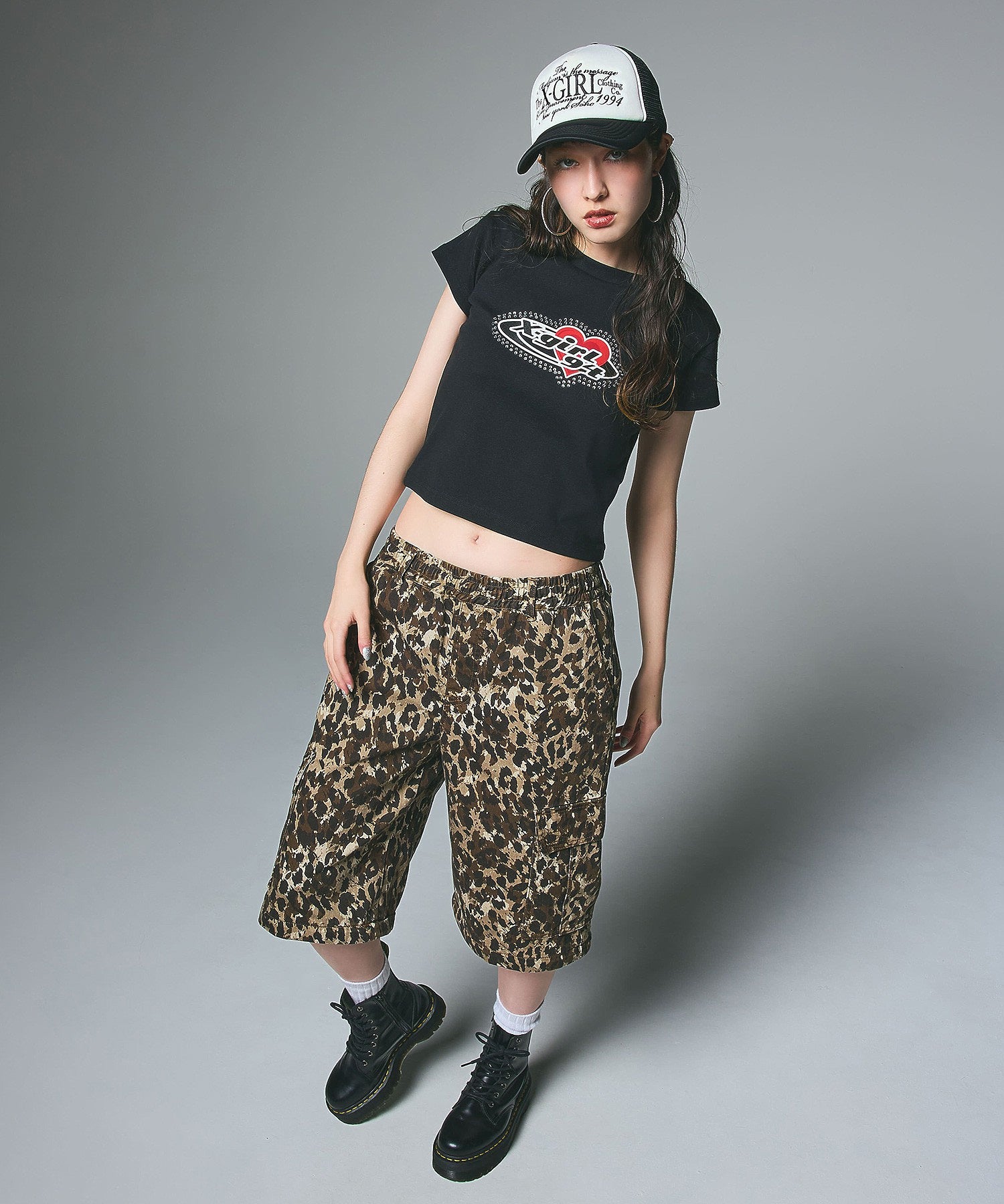 WASHED 2WAY WIDE LEG CARGO PANTS