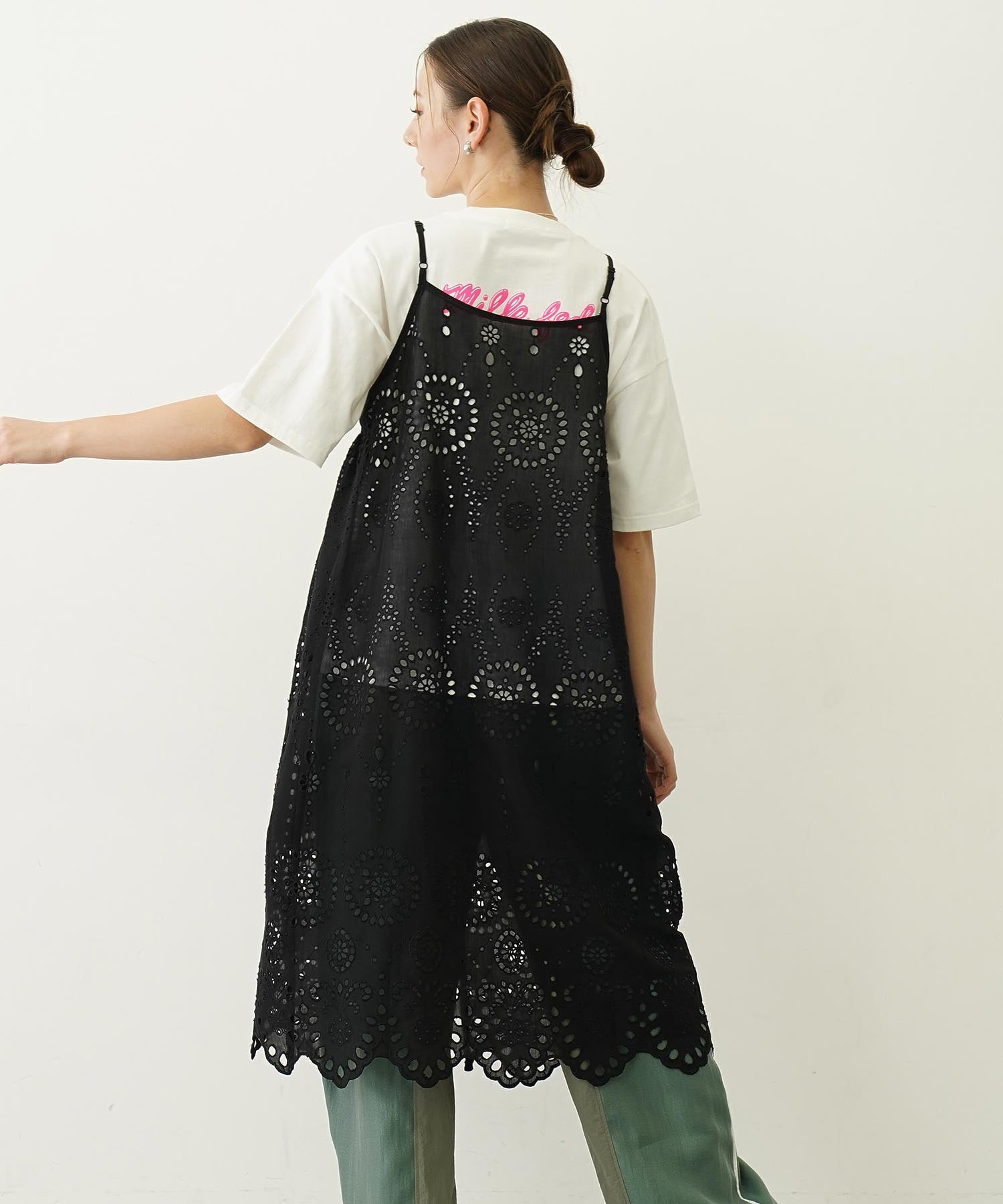 CUTWORK CAMISOLE DRESS