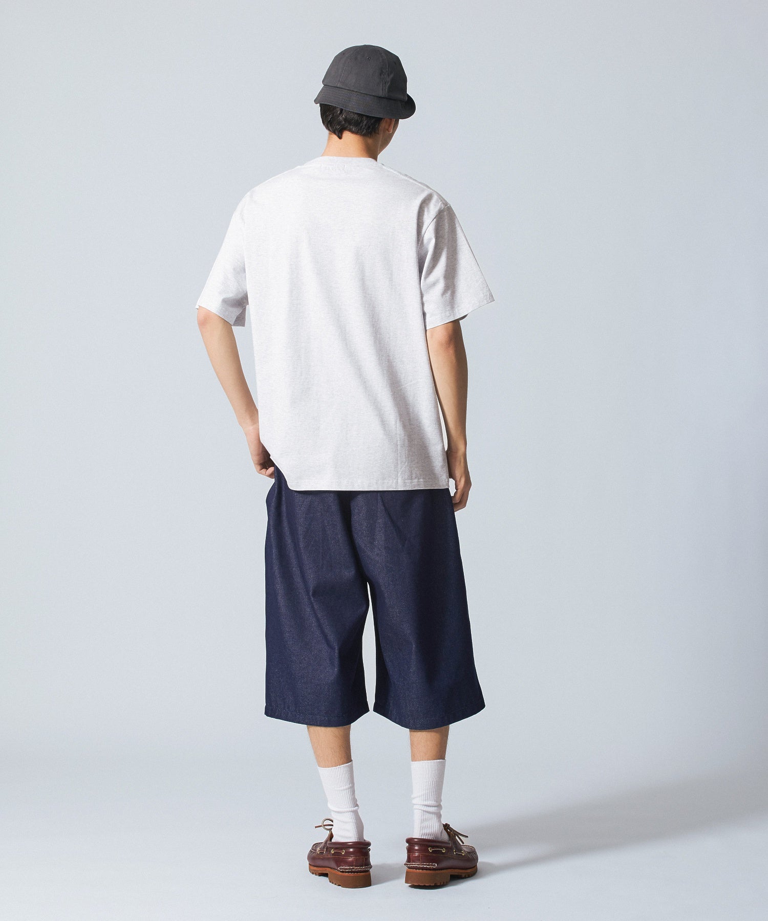 SHORT BAGGY DENIM PANTS