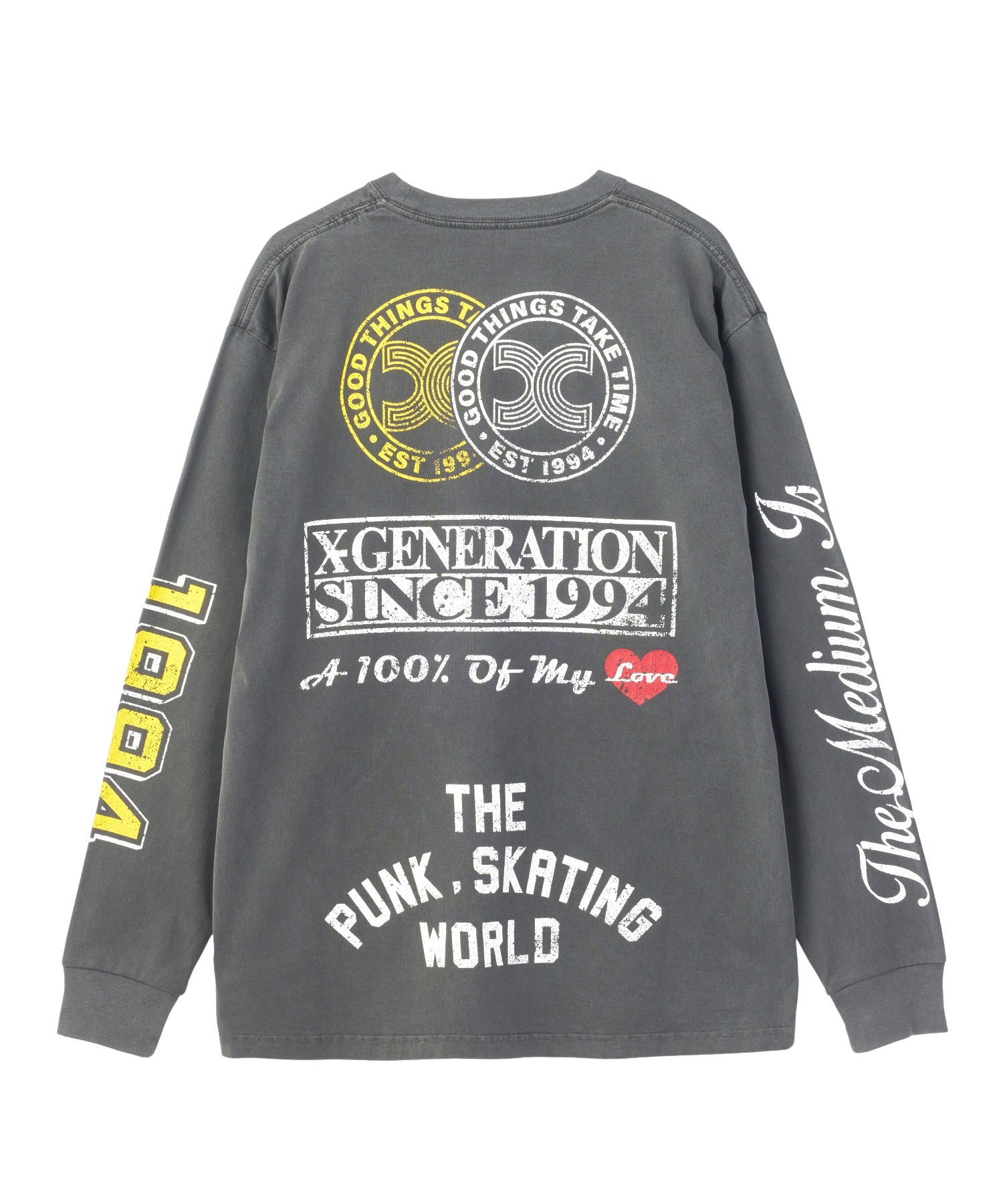 FADED MIX LOGO L/S TEE