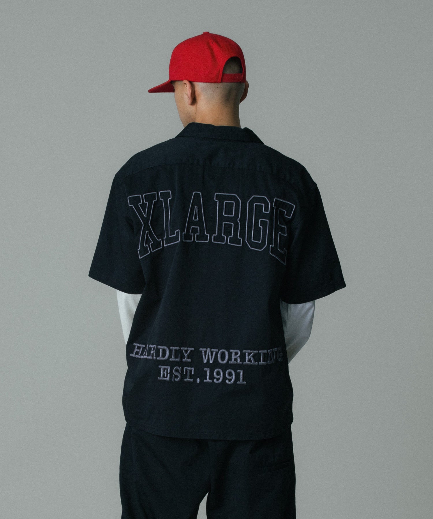 ZIP UP S/S WORK SHIRT