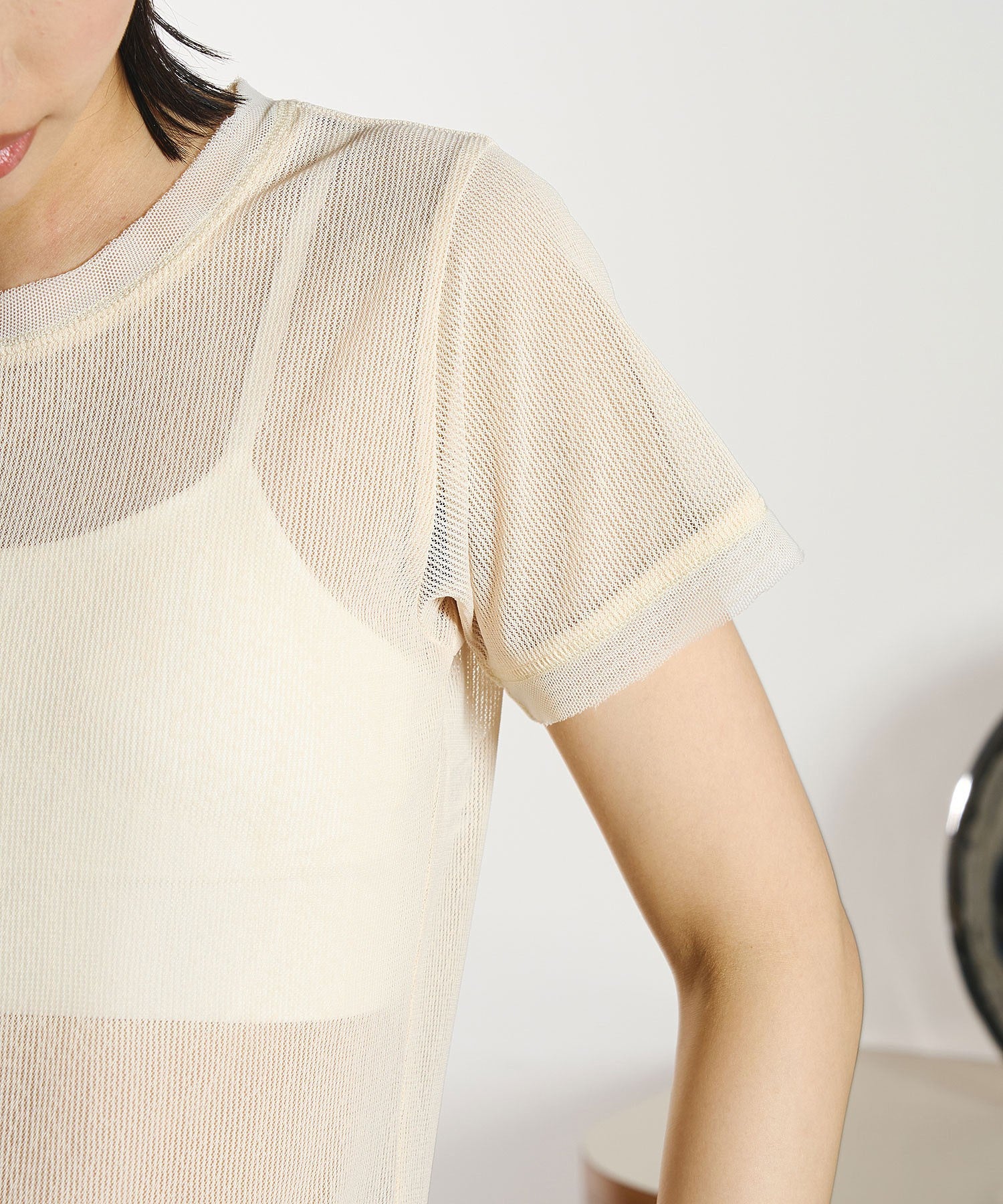 OKIRAKU×ROSEBUD/MESH TEE