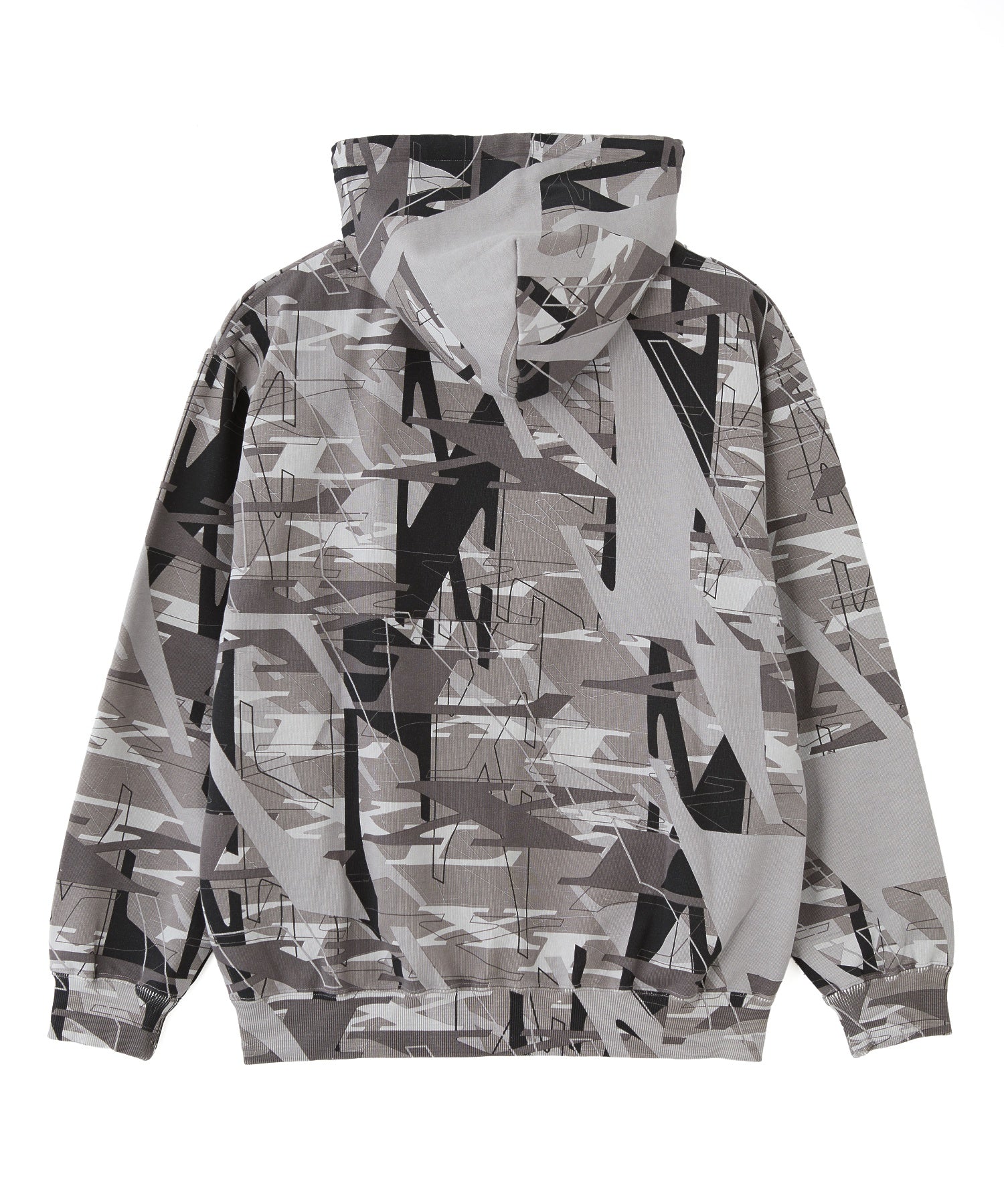 ALLOVER PRINT ZIP HOODED SWEATSHIRT