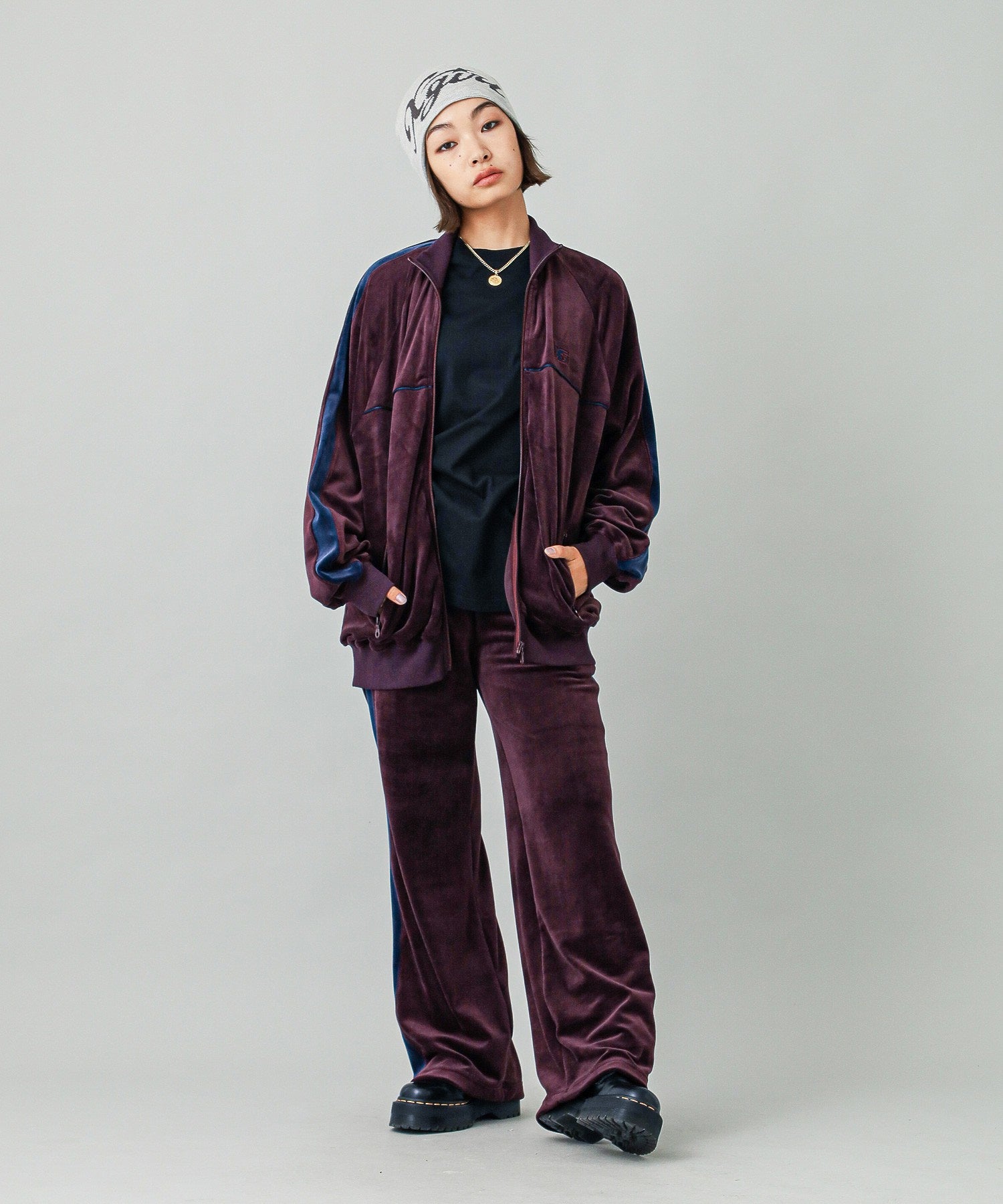 VELOUR TRACK PANTS