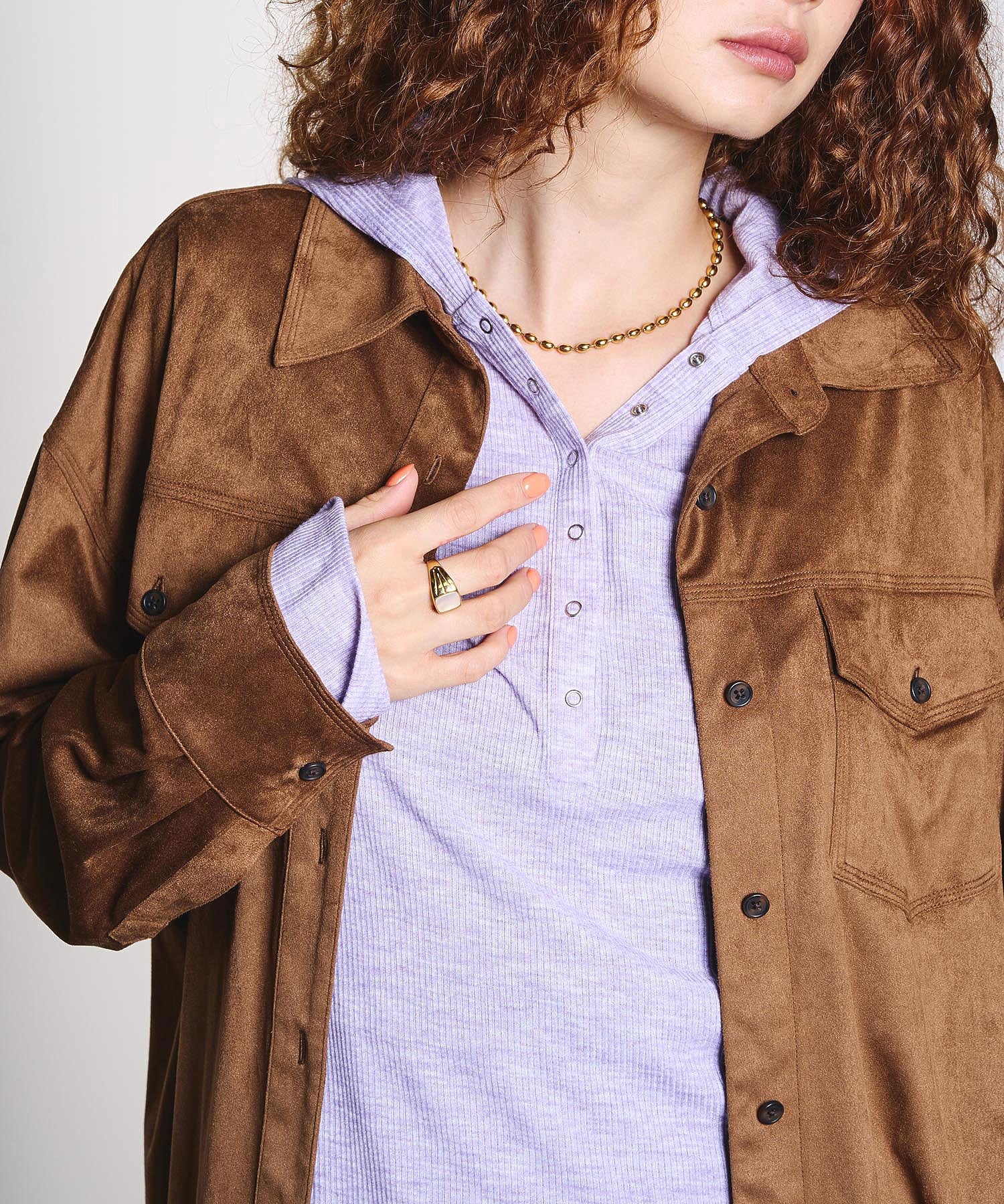 FAUX SUEDE SHIRT