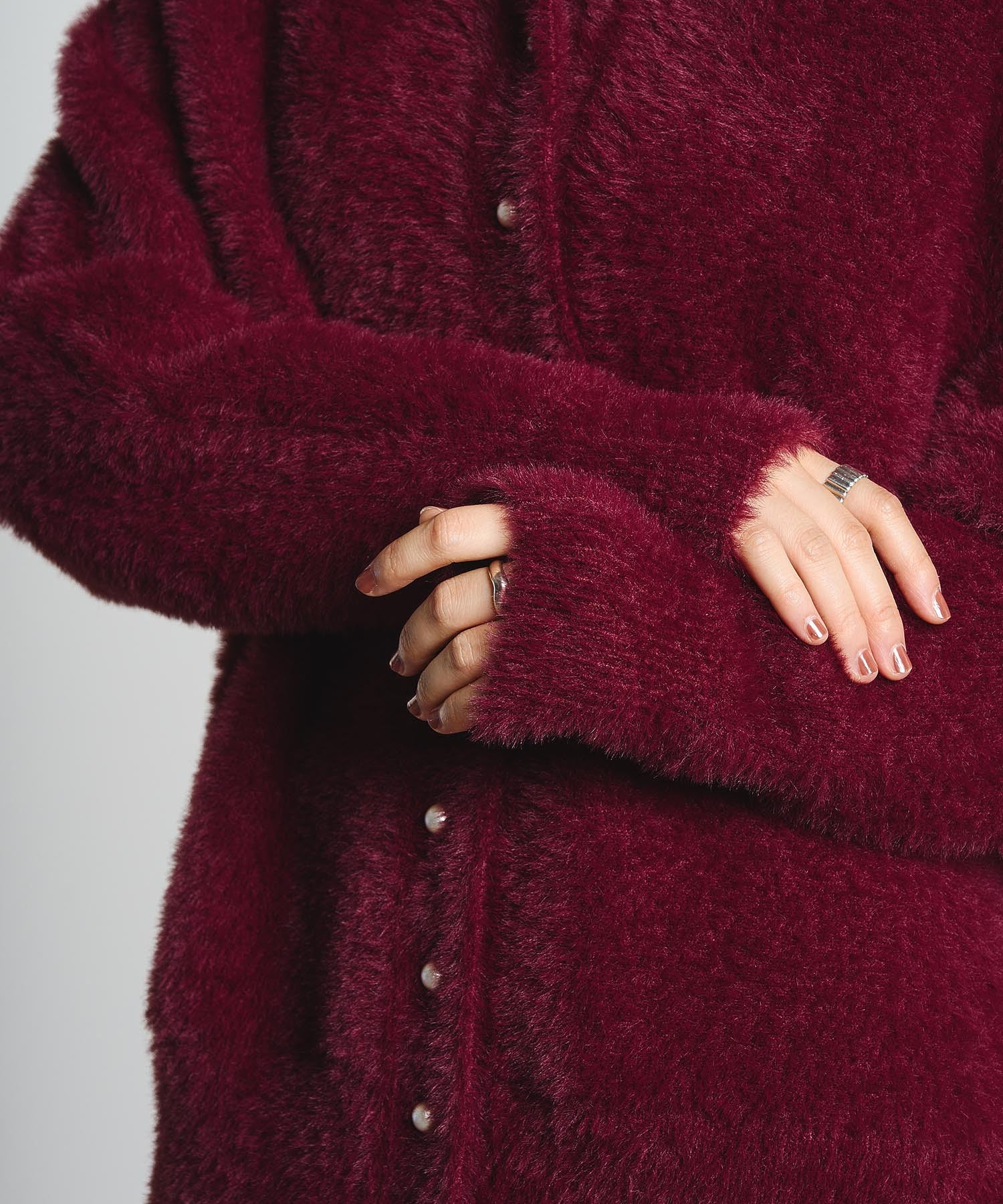 GENE HEAVENS/COTTON PEARL BUTTON CARDIGAN