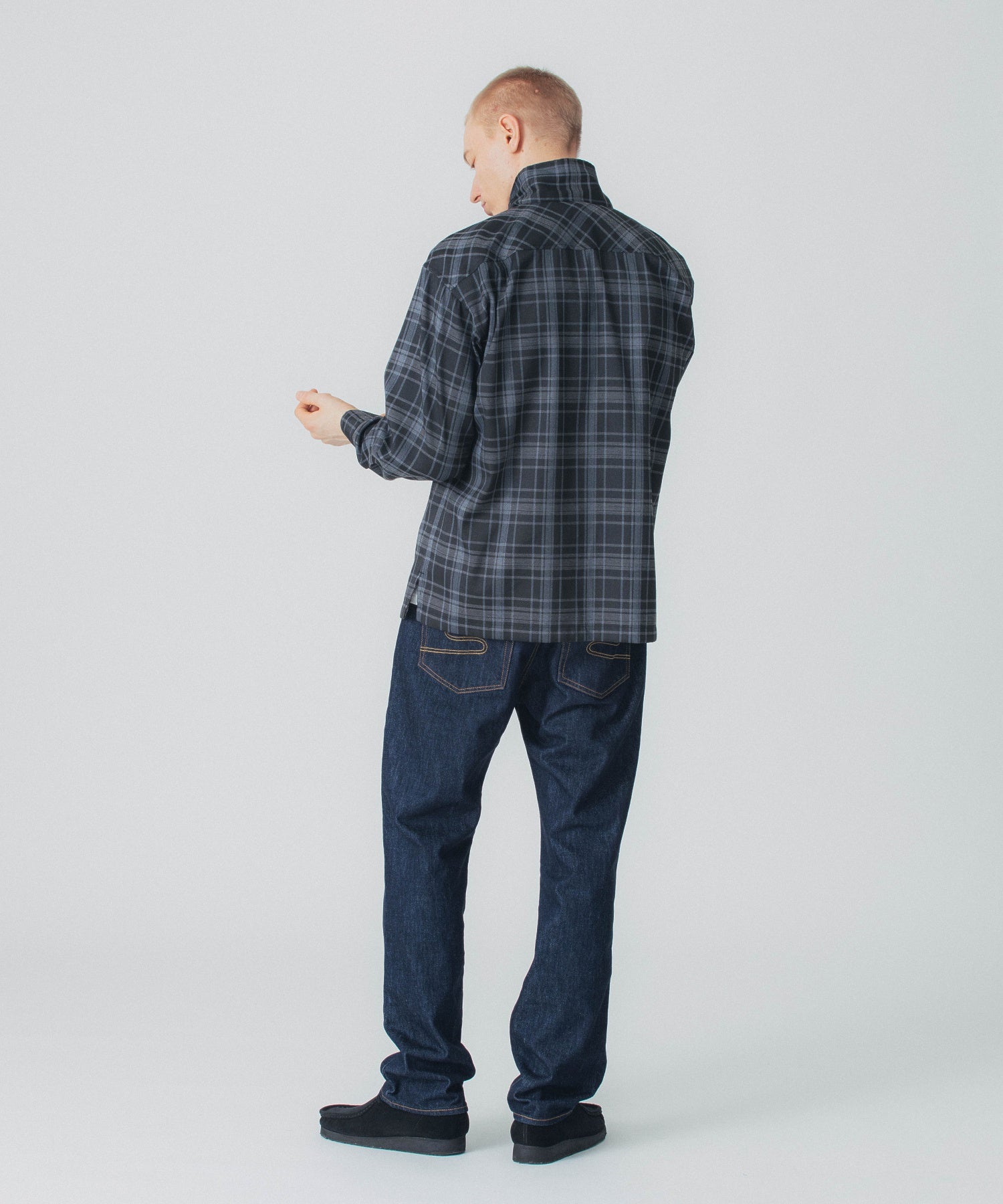 FULL ZIP PLAID SHIRT