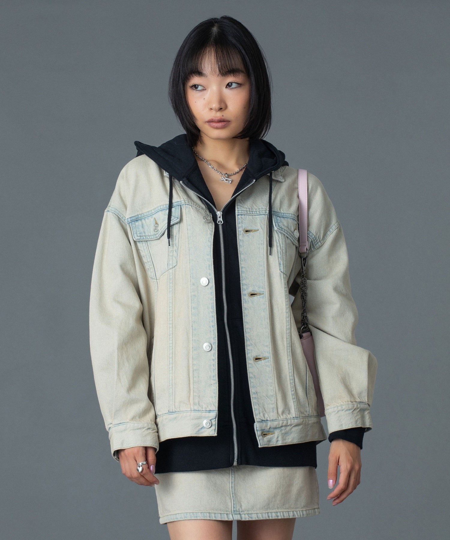 CURSIVE LOGO DENIM JACKET