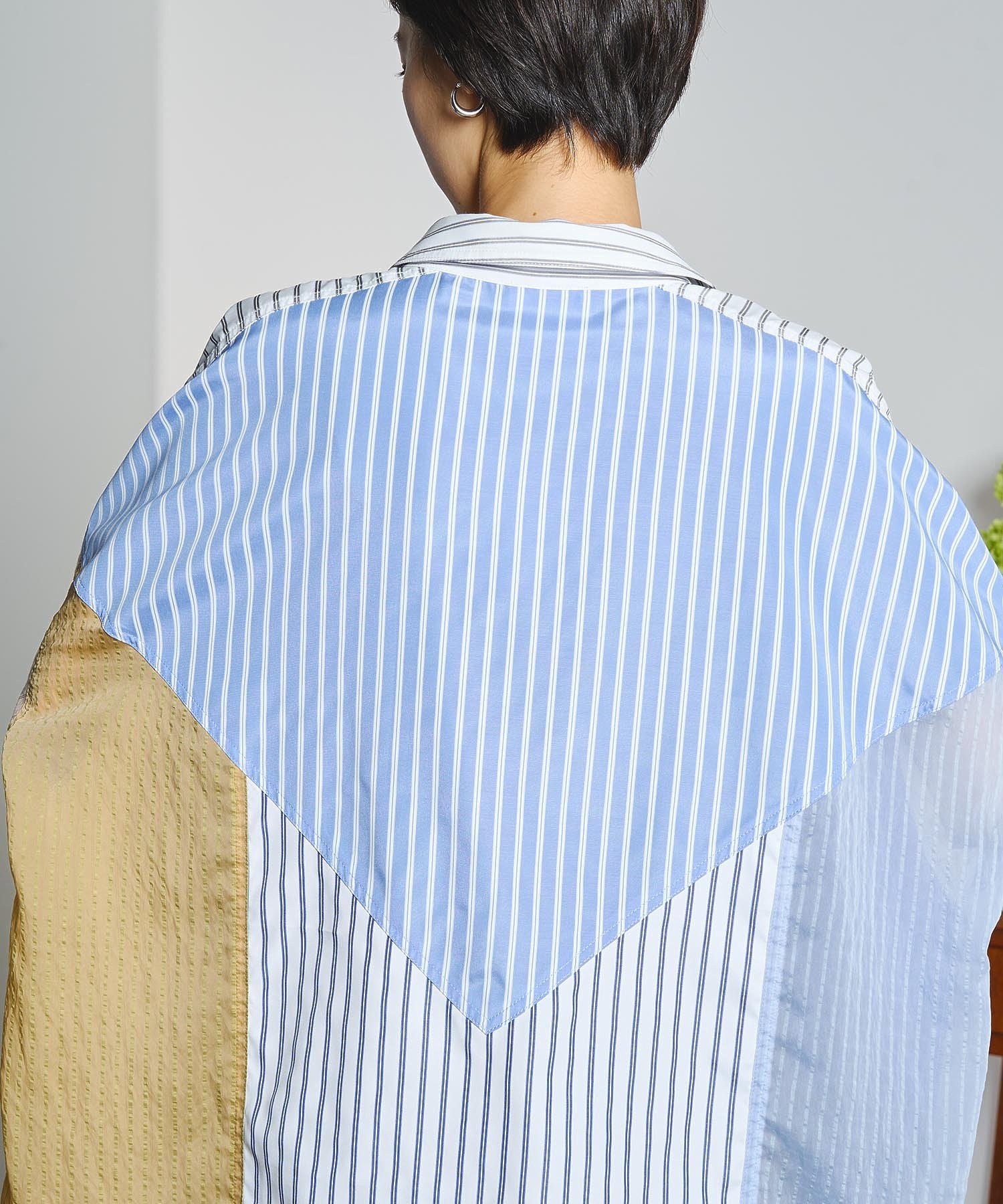 GENE HEAVENS/STRIPE PANEL SHIRT